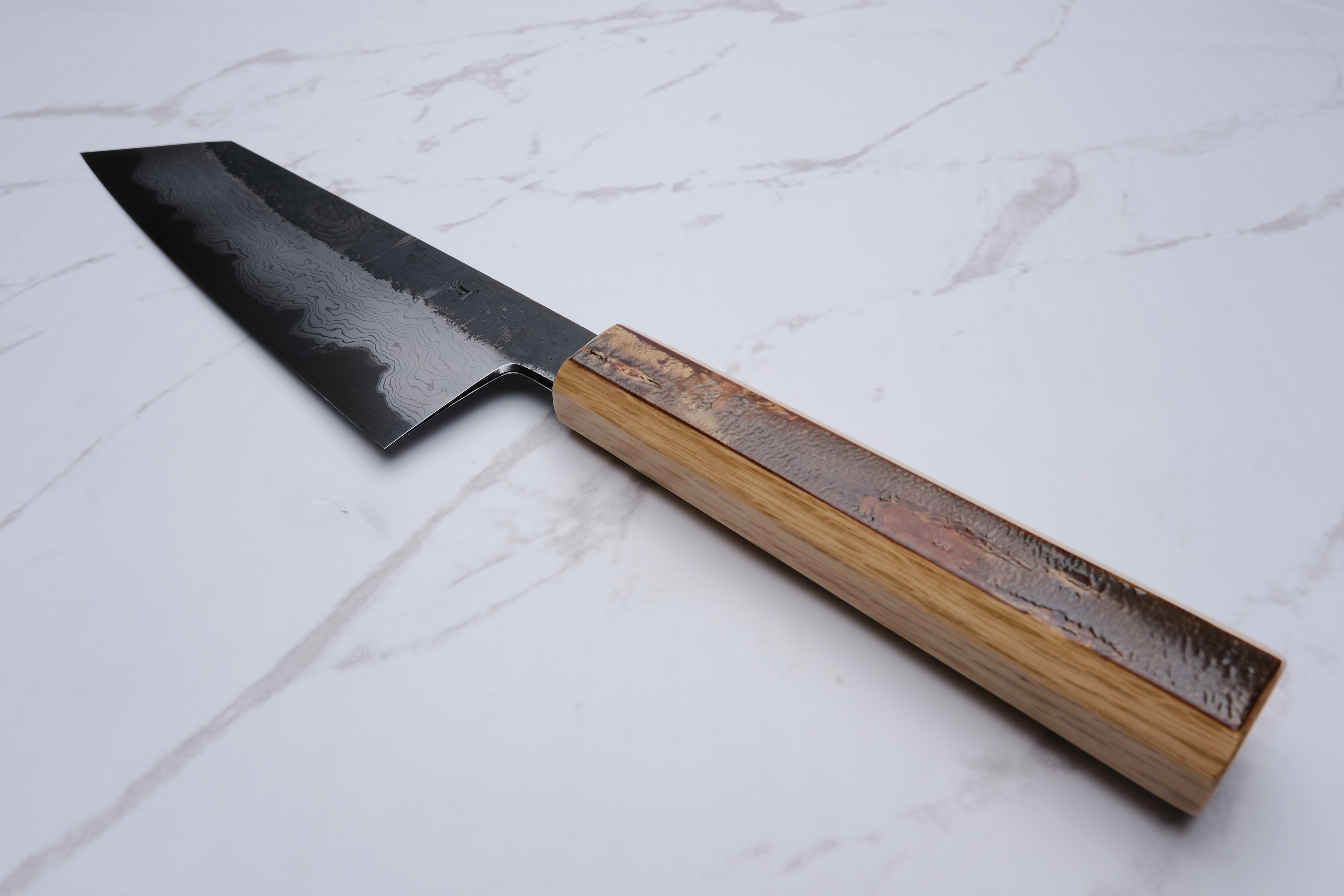 HADO Sumi 180mm Bunka Blue #1 Damaskus