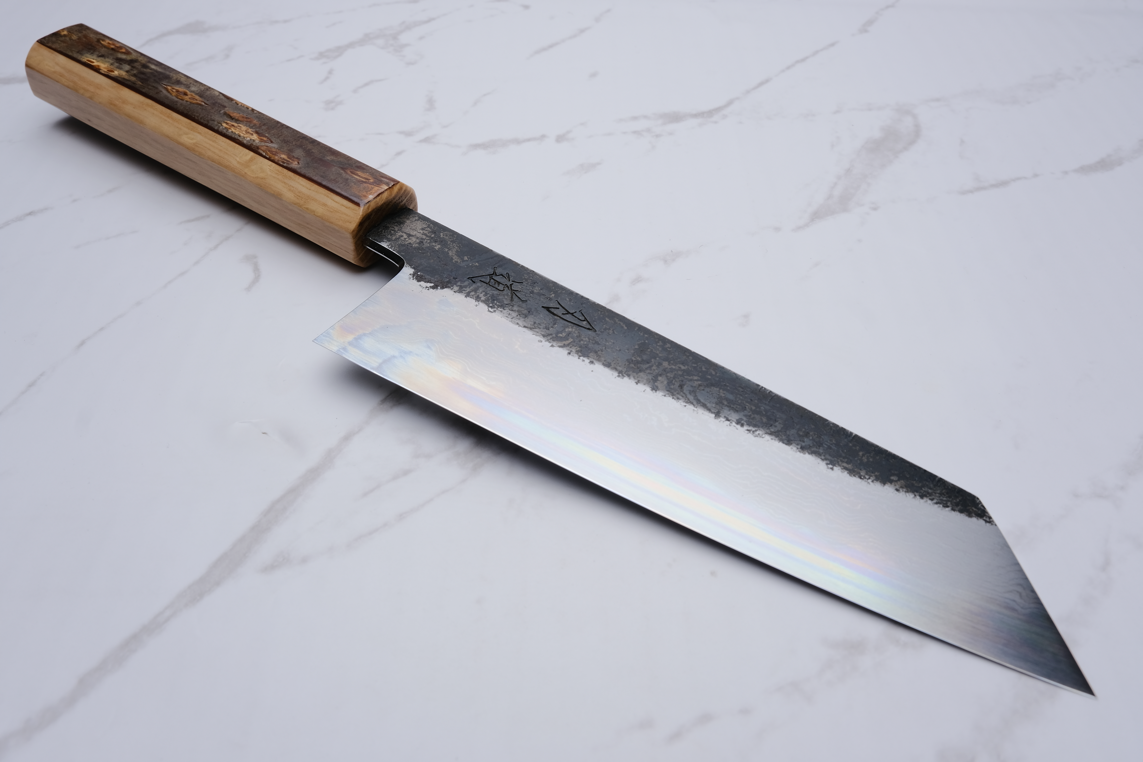 HADO Sumi 180mm Bunka Blue #1 Damaskus