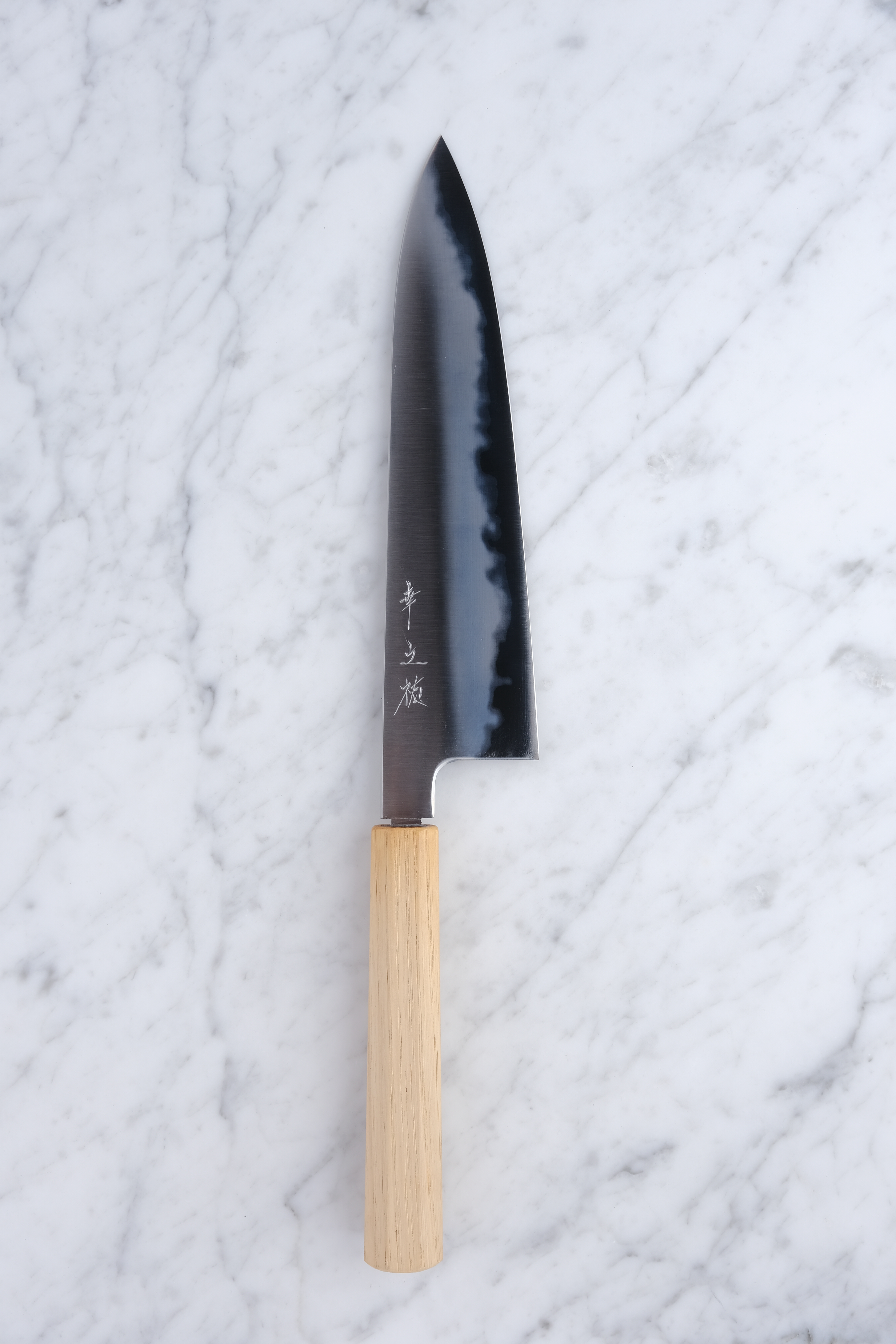 Konosuke WT 225mm Gyuto Shirogami 2 - Kastanie