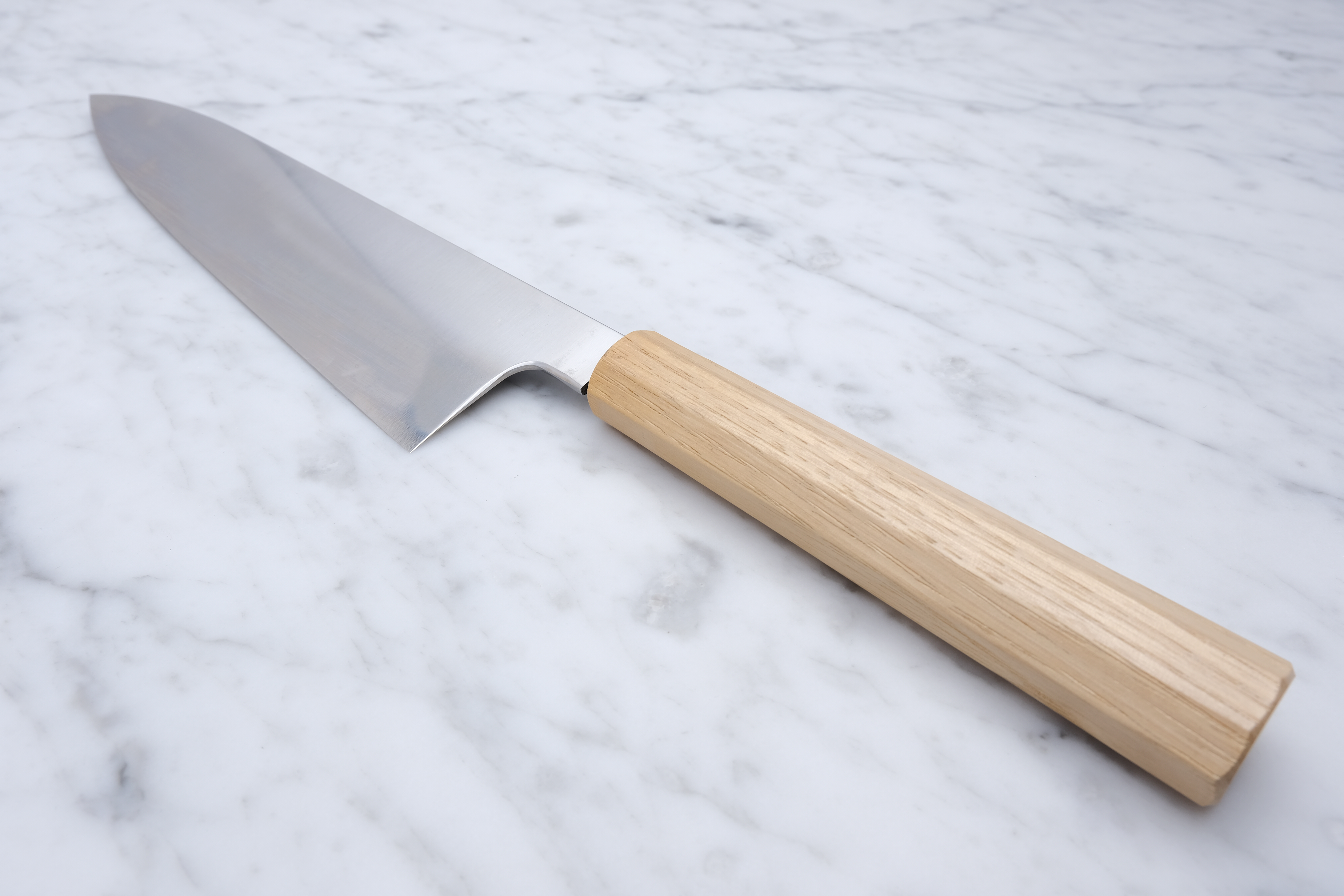 Konosuke WT 225mm Gyuto Shirogami 2 - Kastanie