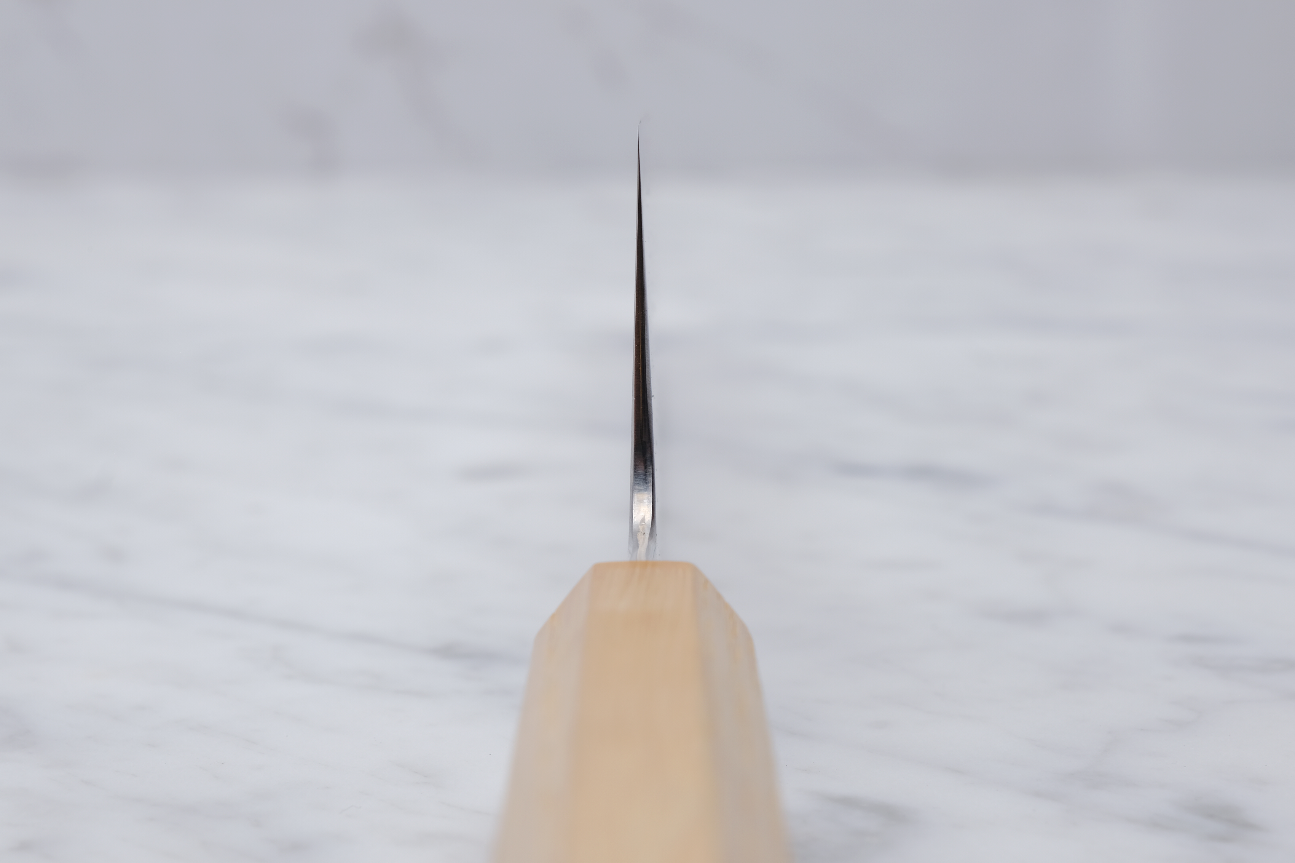 Konosuke WT 225mm Gyuto Shirogami 2 - Kastanie