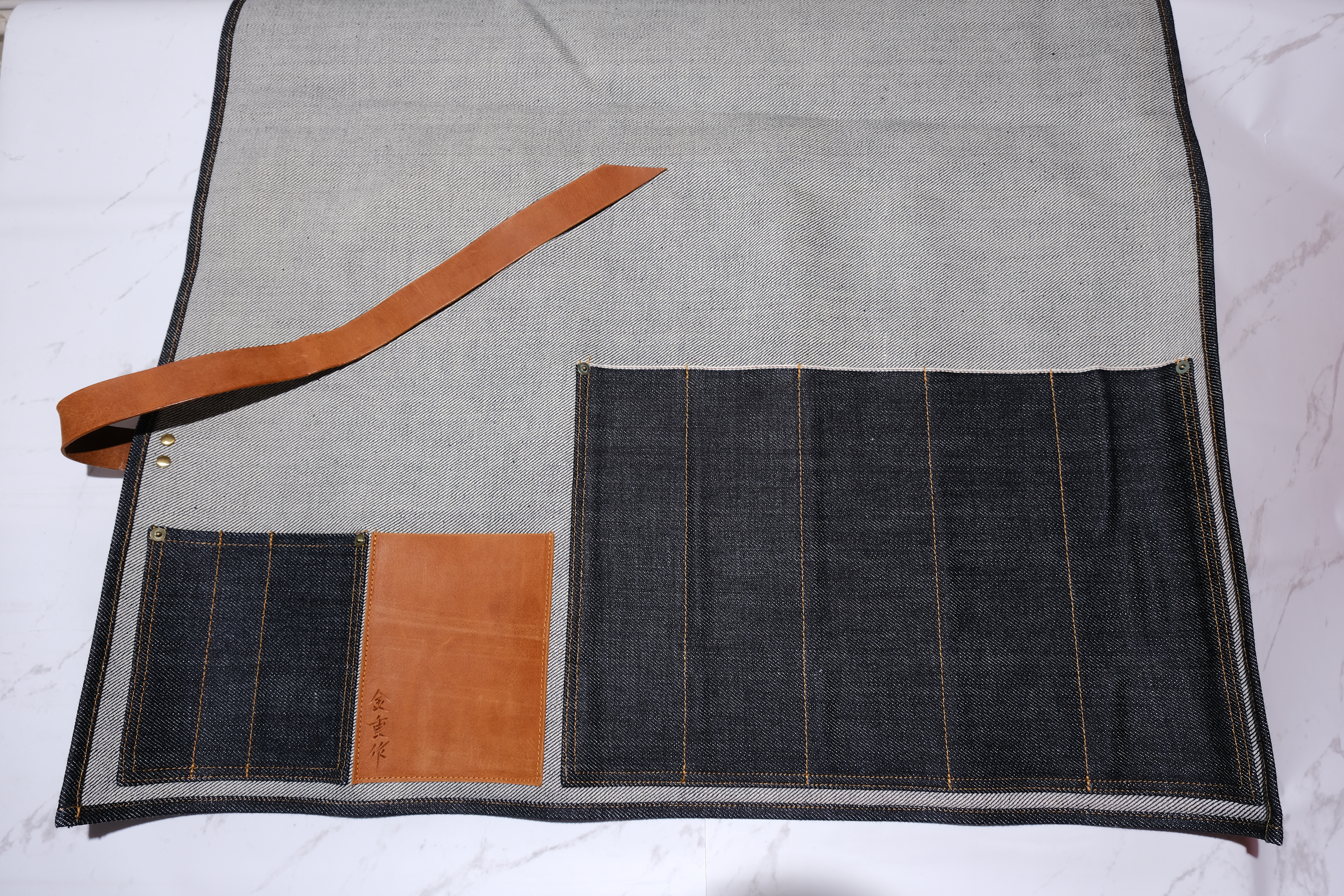 Kaneshige Denim Knife Roll Large