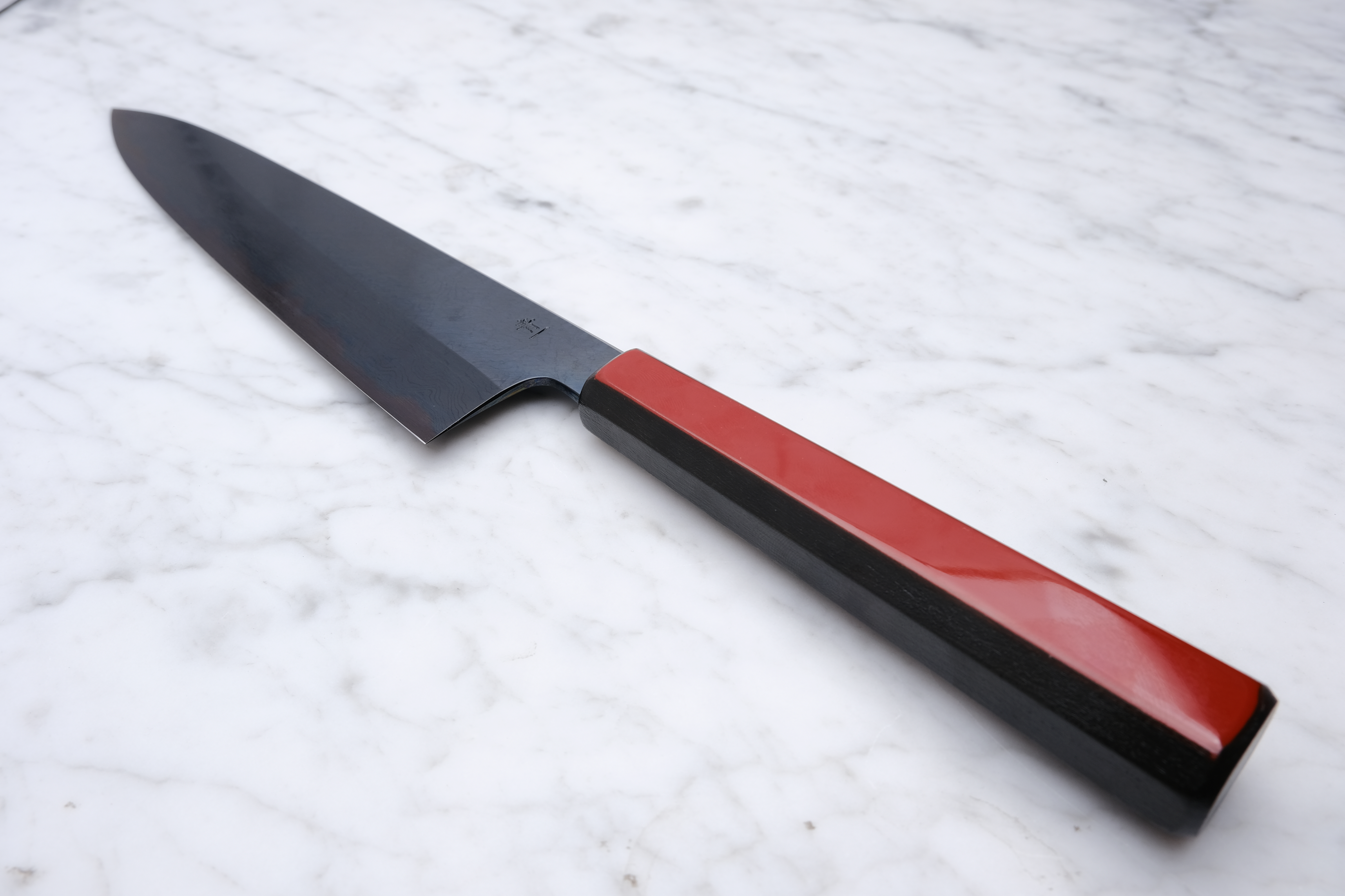 Kagekiyo - Blue #1 Black Damascus 240mm Gyuto - Akaro Handle