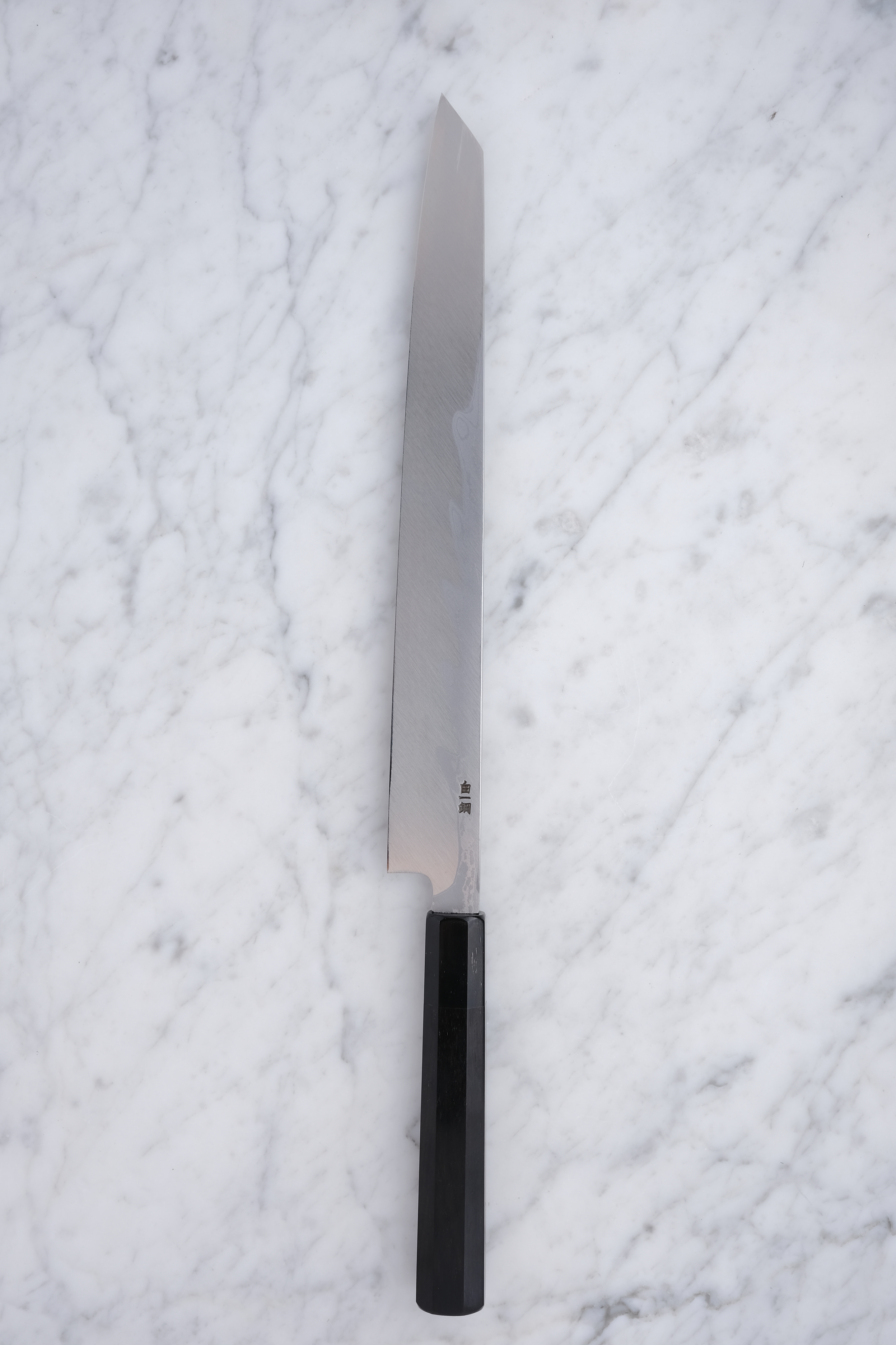 Sakai Kikumori Damascus White #1 Ebony - 300 mm Kiritsuke Yanagiba