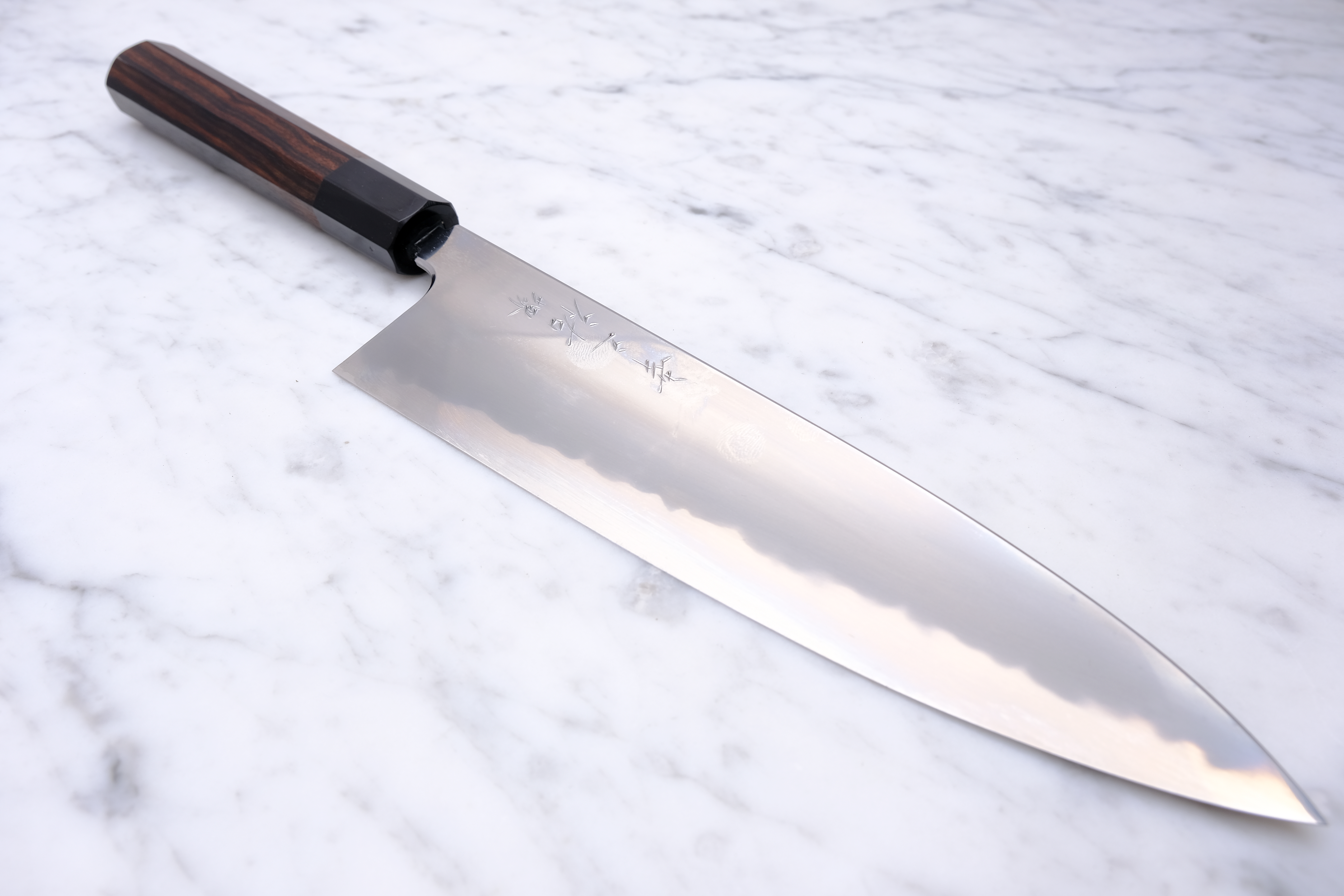 Konosuke BY 225 mm Gyuto Aogami 1 - Ebony