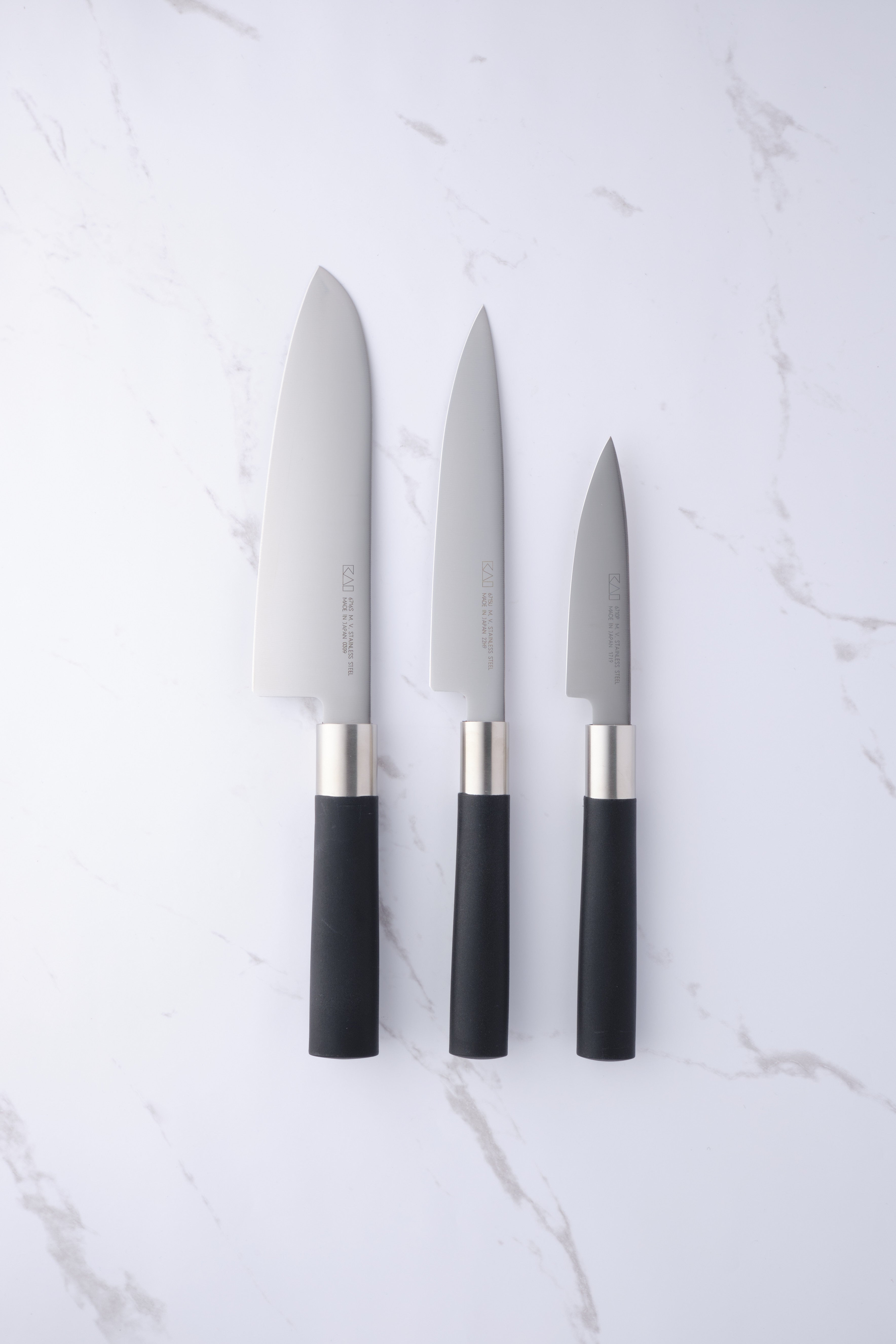 KAI - Wasabi Black Set mit 3 Teilen - Santoku