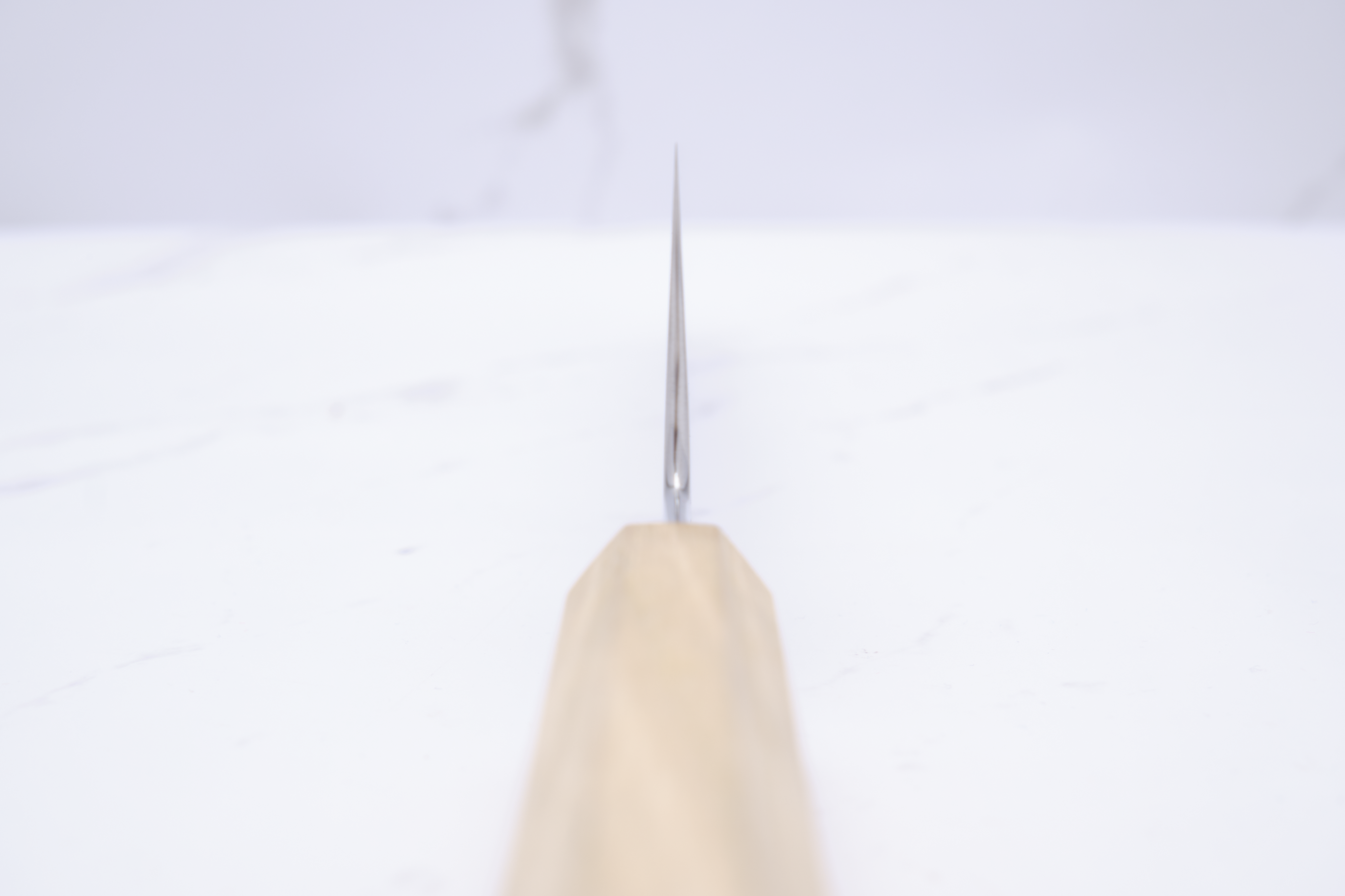 Yamato 'Oboro' 210 mm Gyuto Weiß #2 – Kastanie