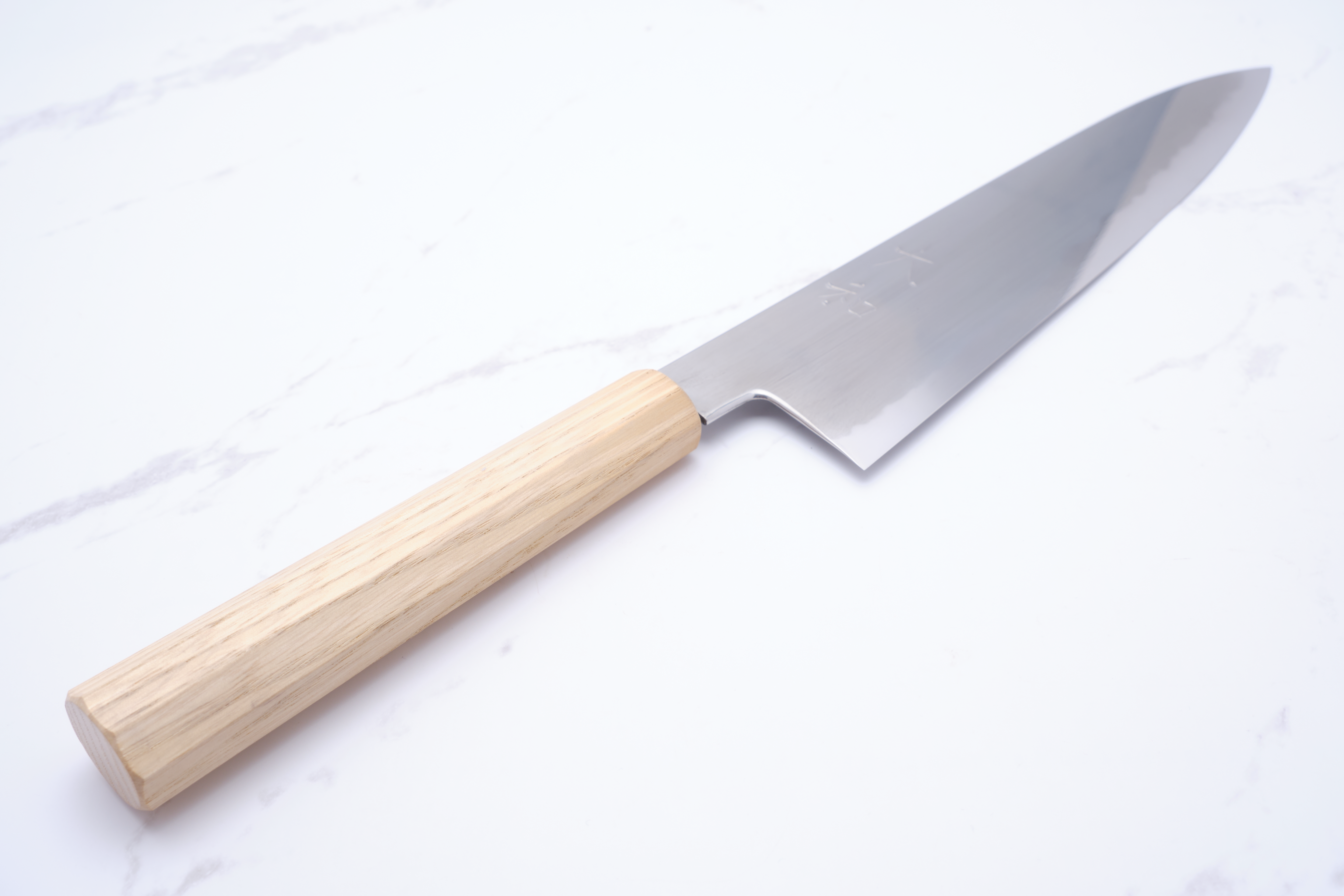 Yamato 'Oboro' 210 mm Gyuto Weiß #2 – Kastanie
