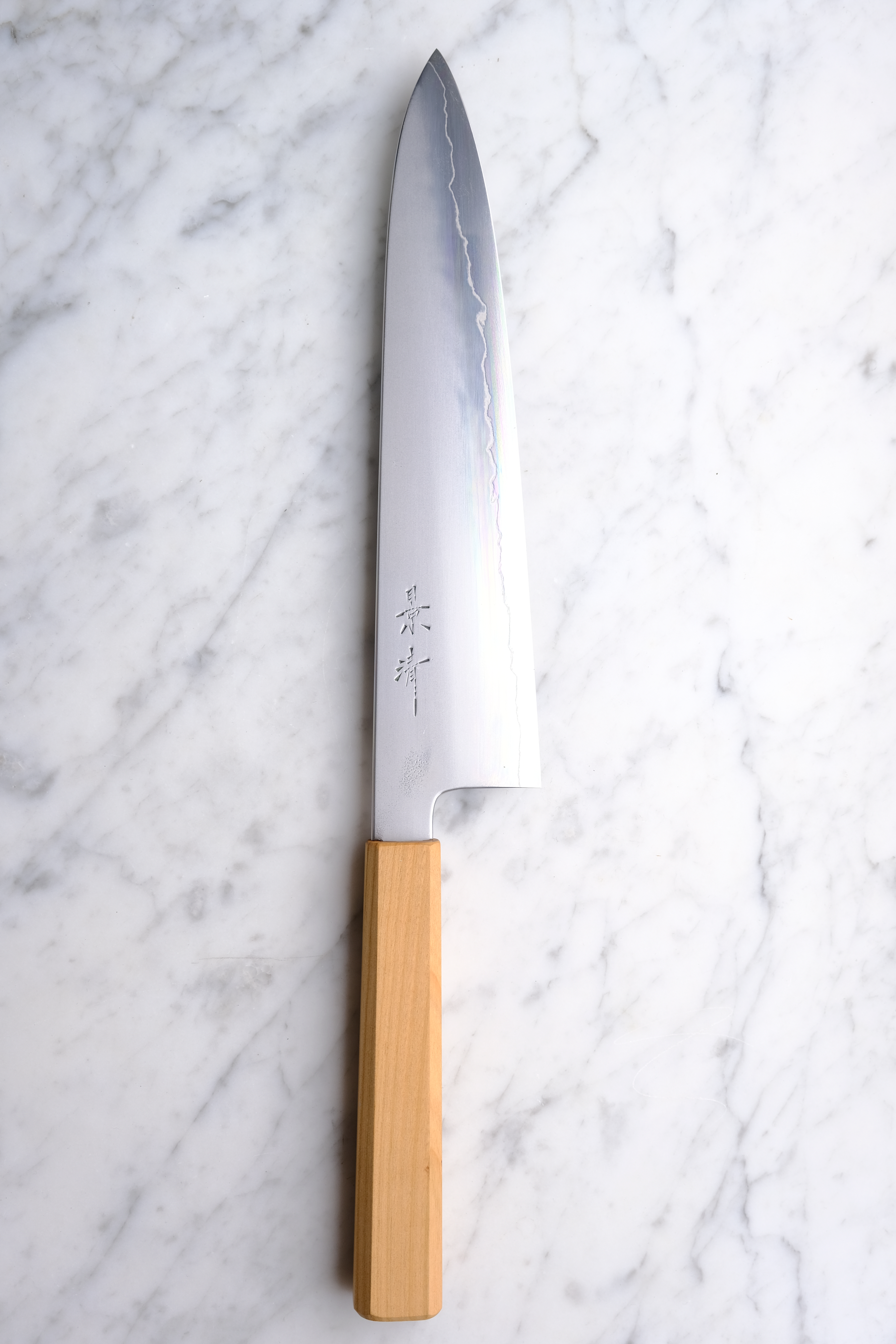 Kagekiyo Oboroba Ginsan WS Sakura - 240 mm Gyuto