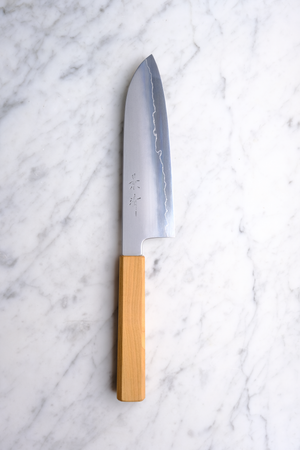 Kagekiyo Oboroba Ginsan WS Sakura - 180 mm Santoku
