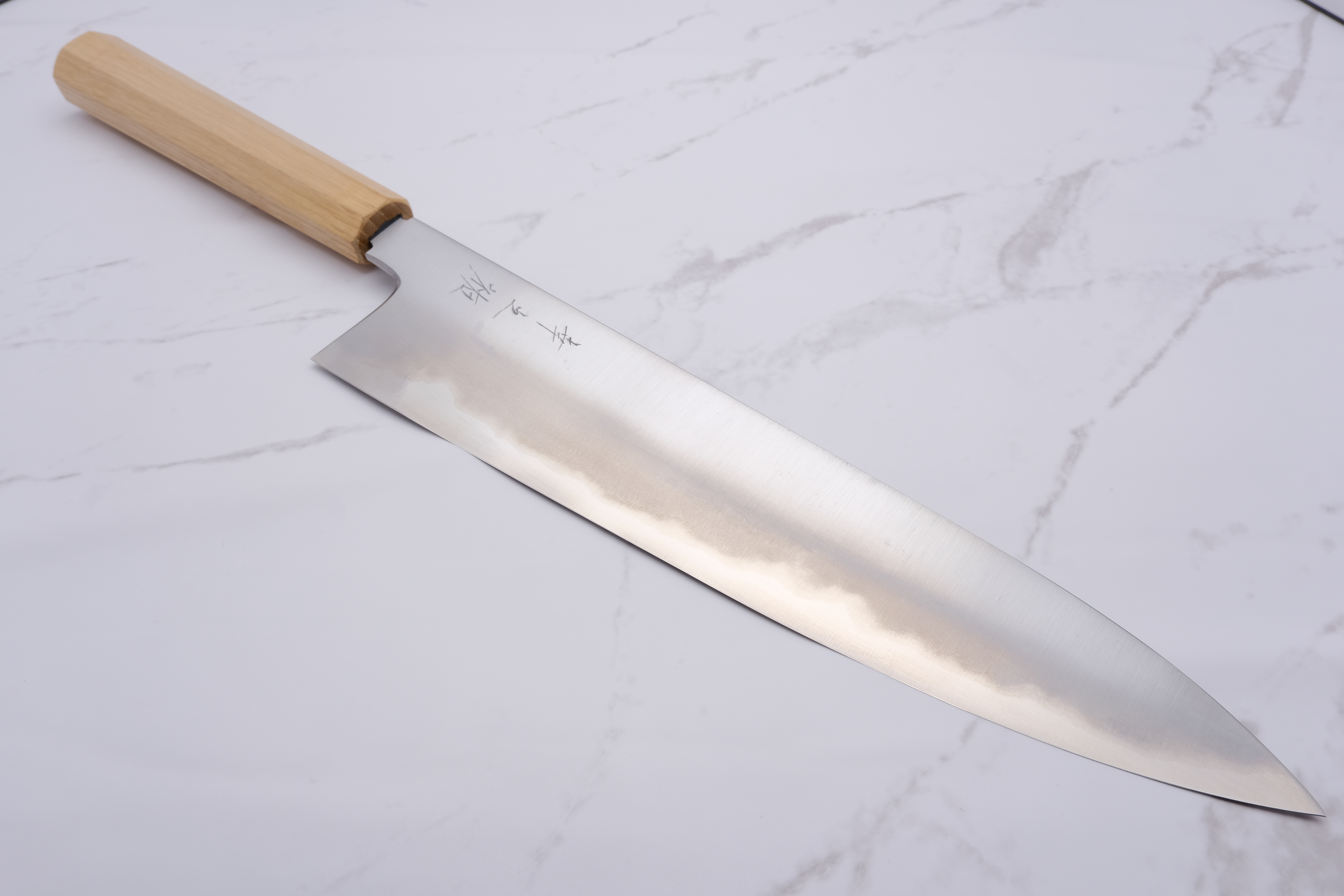 Konosuke WT 255mm Gyuto Shirogami 2 - Kastanie
