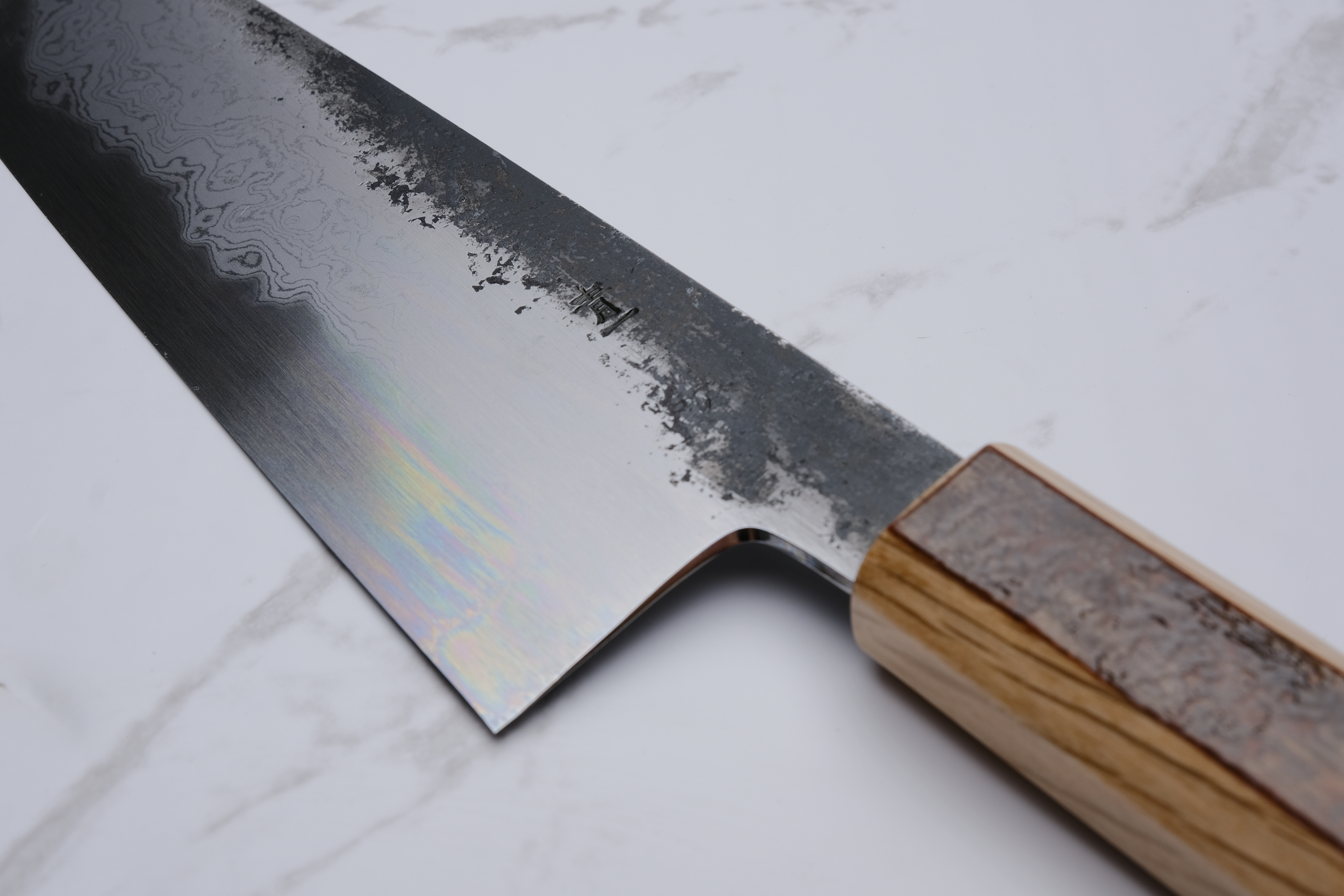 HADO Sumi 180mm Bunka Blue #1 Damaskus