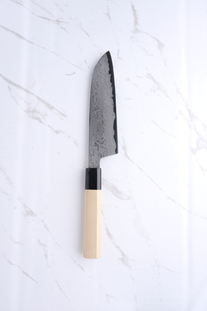 Sakai Kikumori Kikuzuki Uzu 180mm. Santoku – Blau#1