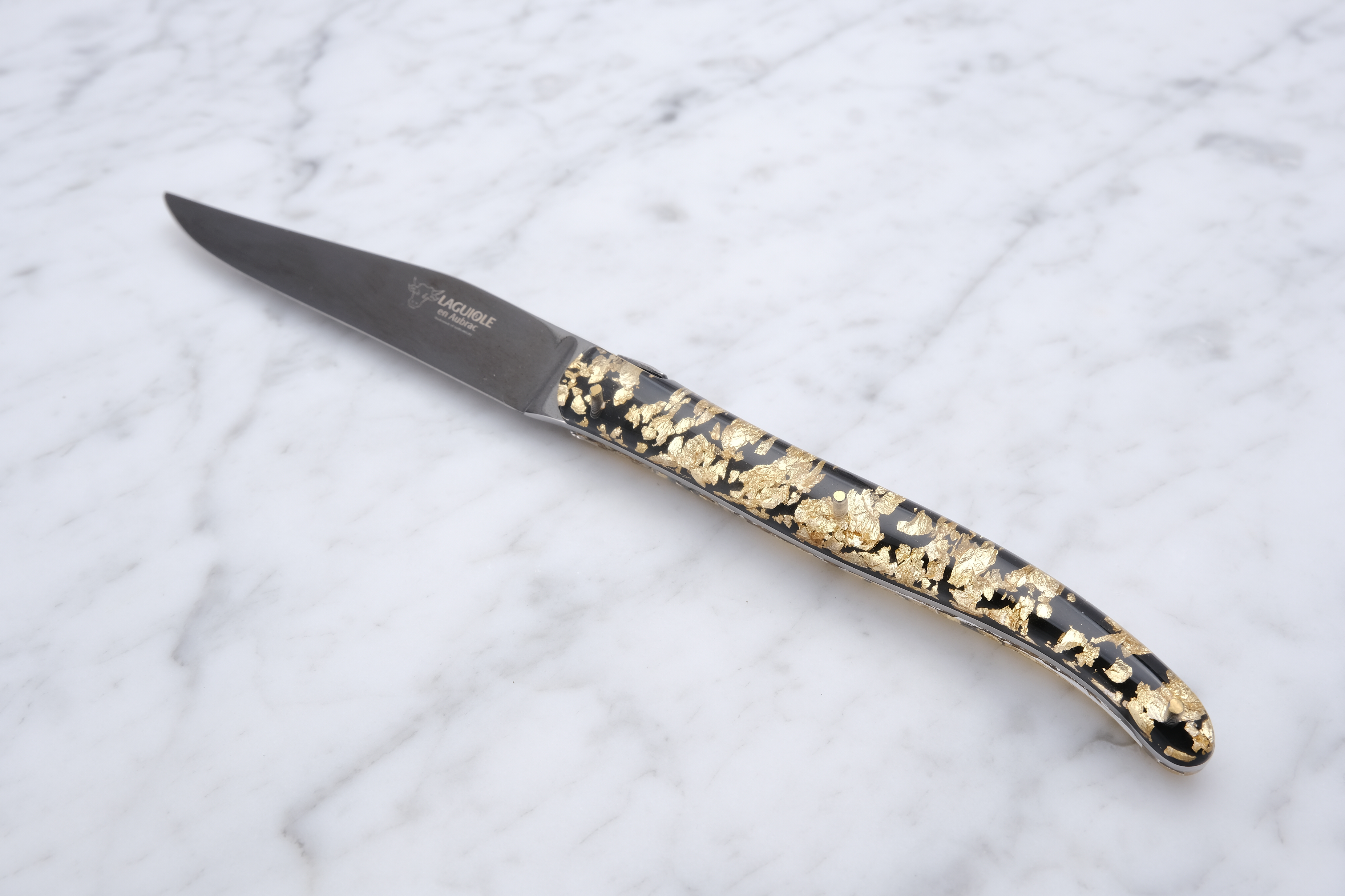 Steak Knife - Gold and Titanium