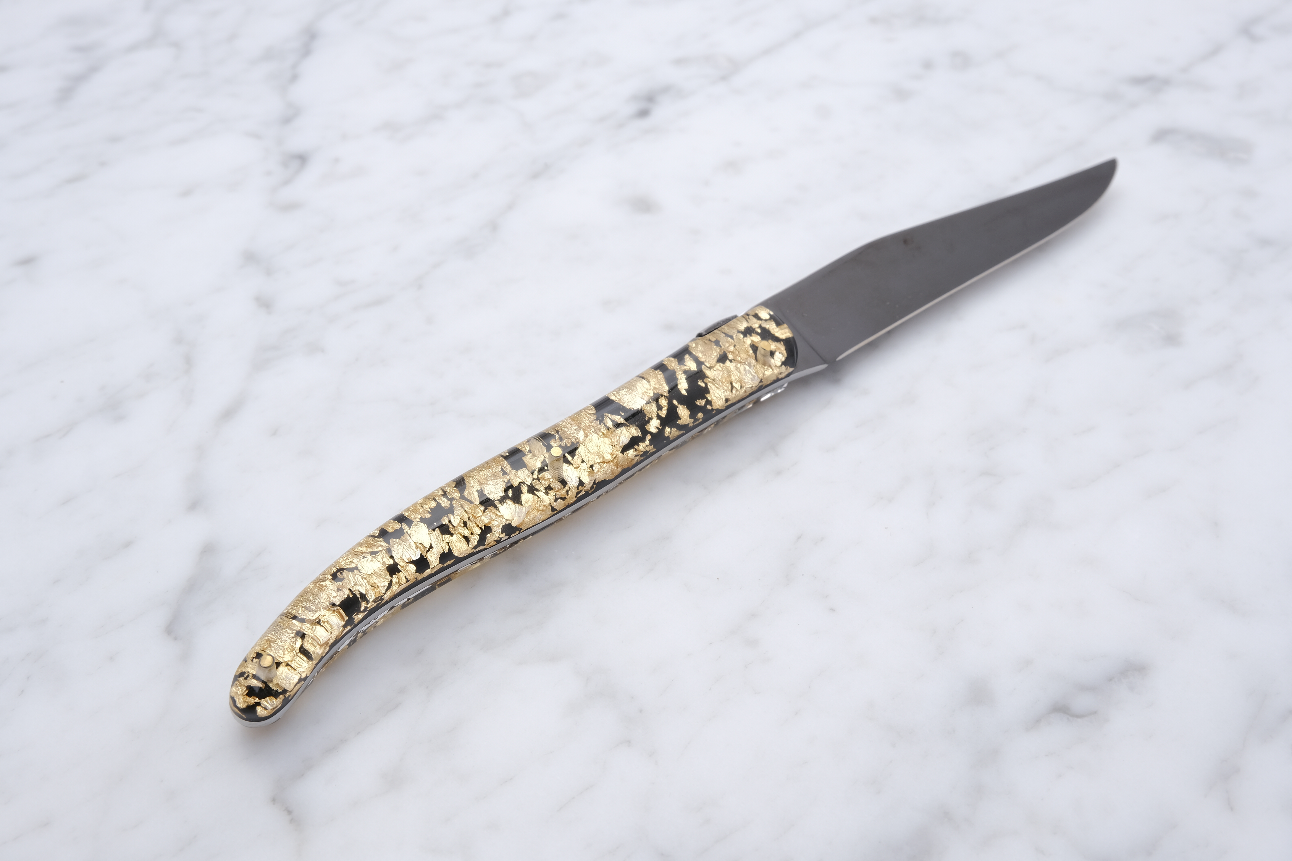 Steak Knife - Gold and Titanium