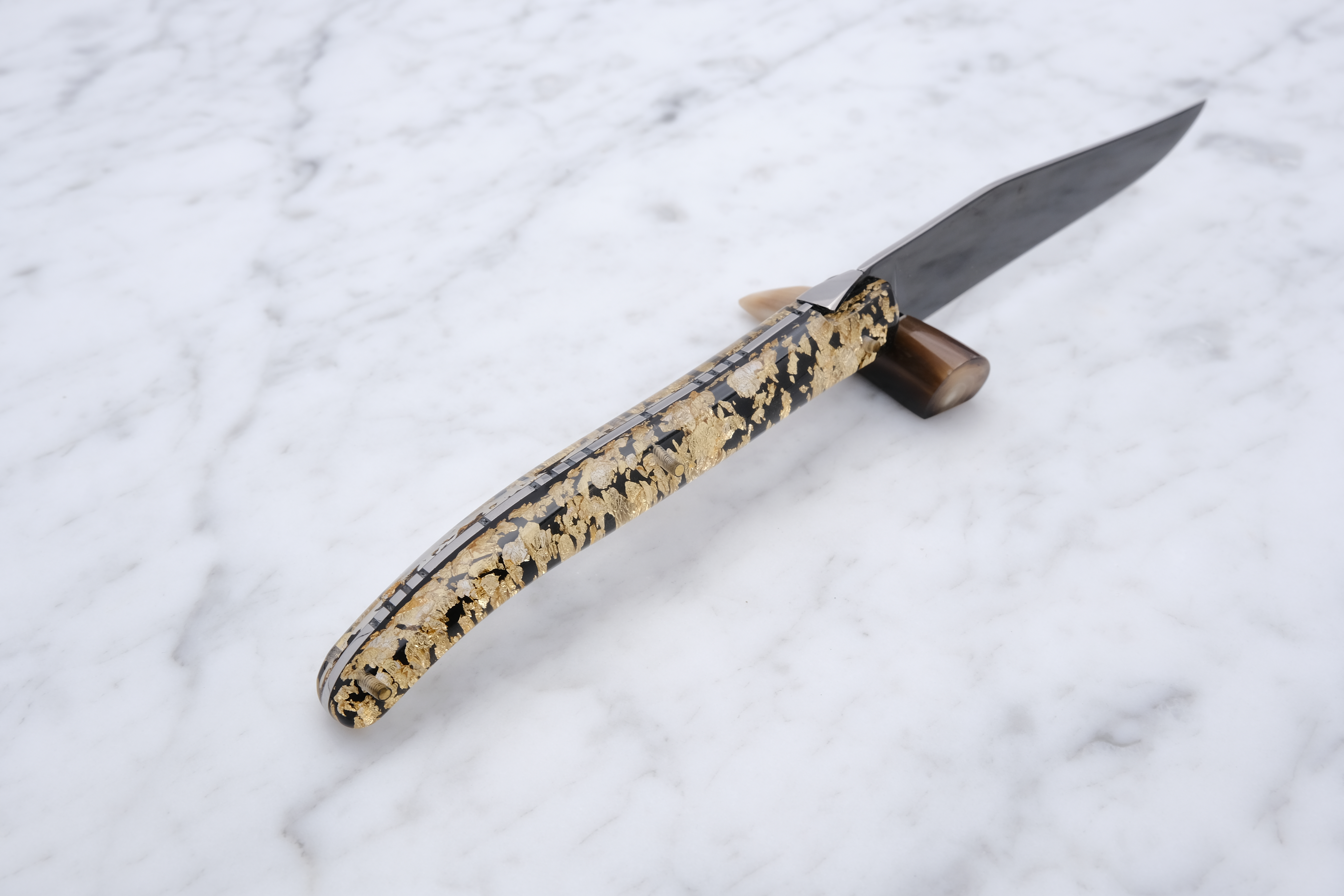 Steak Knife - Gold and Titanium