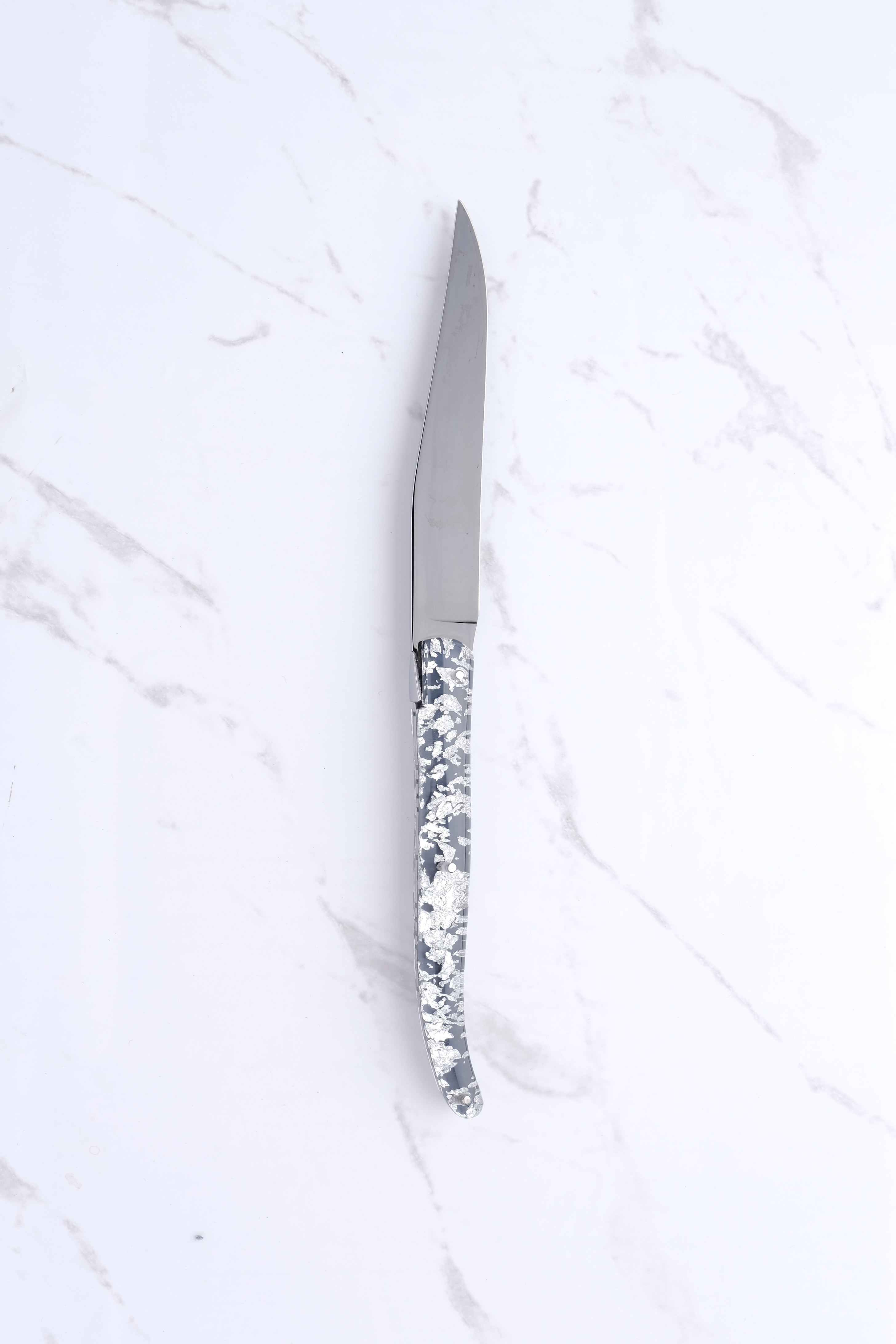 Steakmesser - Silber und Titan