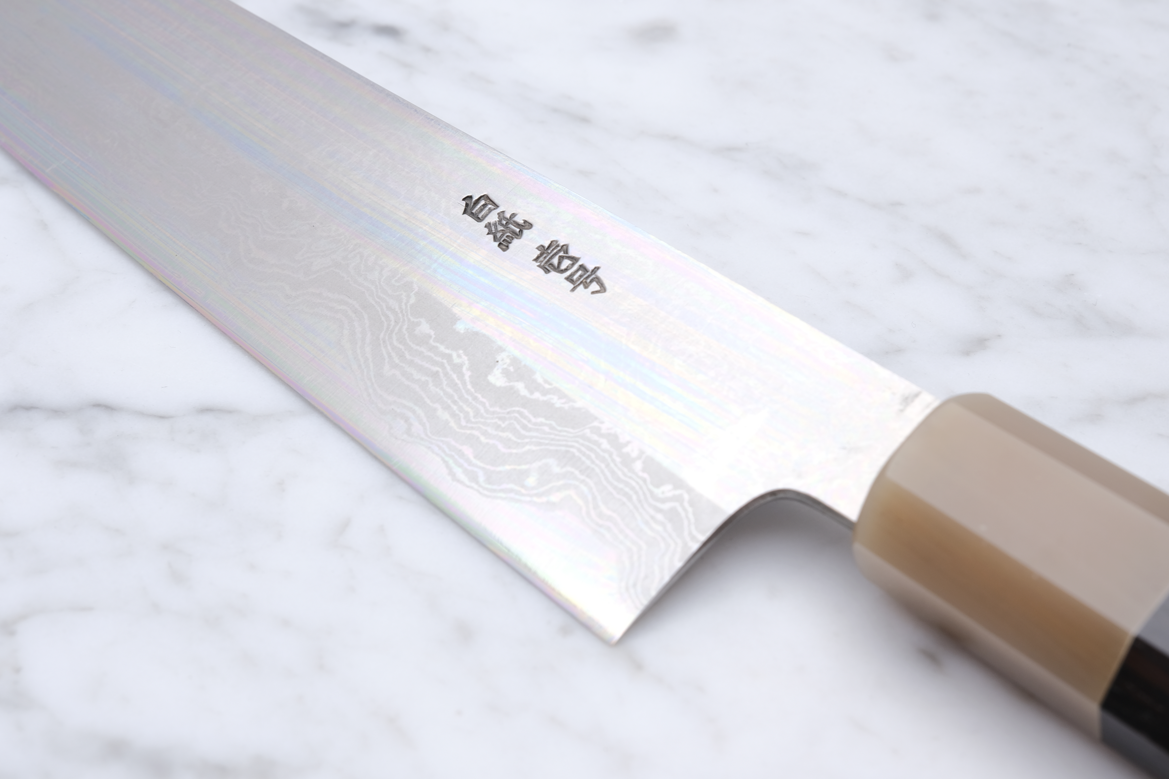 Yoshikazu Tanaka 240mm Kiritsuke Gyuto White-1 - Ebony