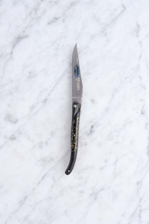 Laguiole Klappmesser 12cm – Ebenholz m. Goldeinlage