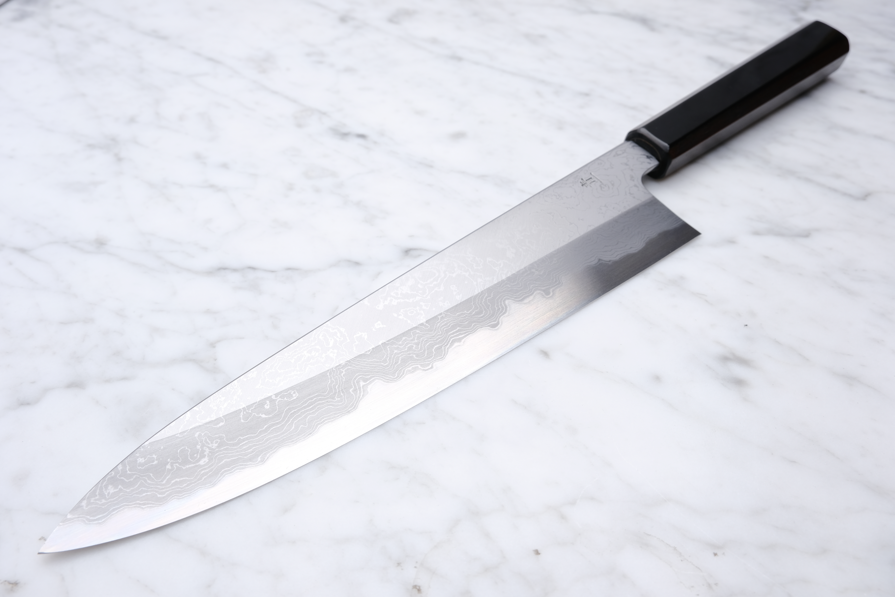 Kagekiyo - Blue #1 Damascus 240mm Gyuto - Kuroro Handle