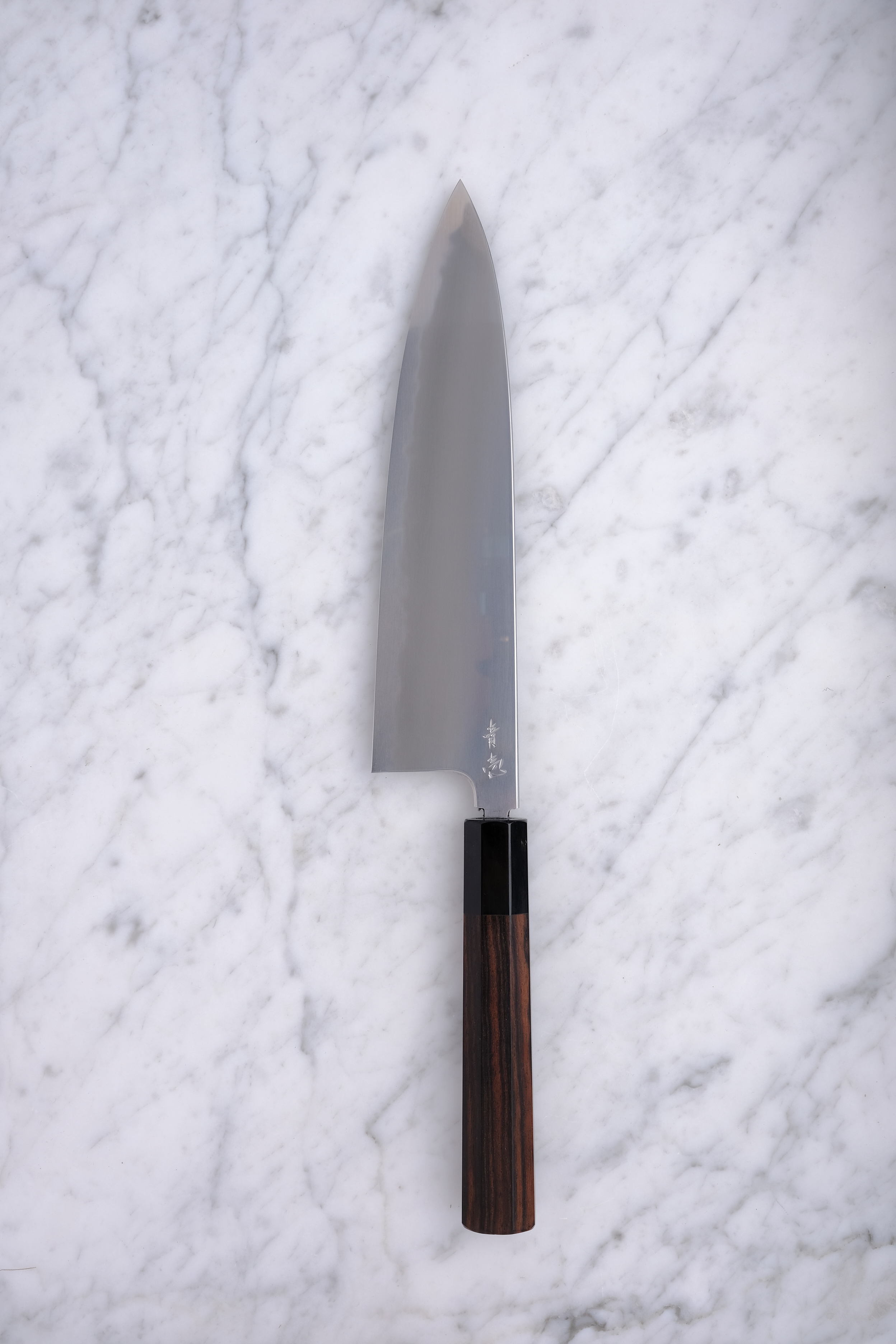 Konosuke BY 225 mm Gyuto Aogami 1 - Ebenholz
