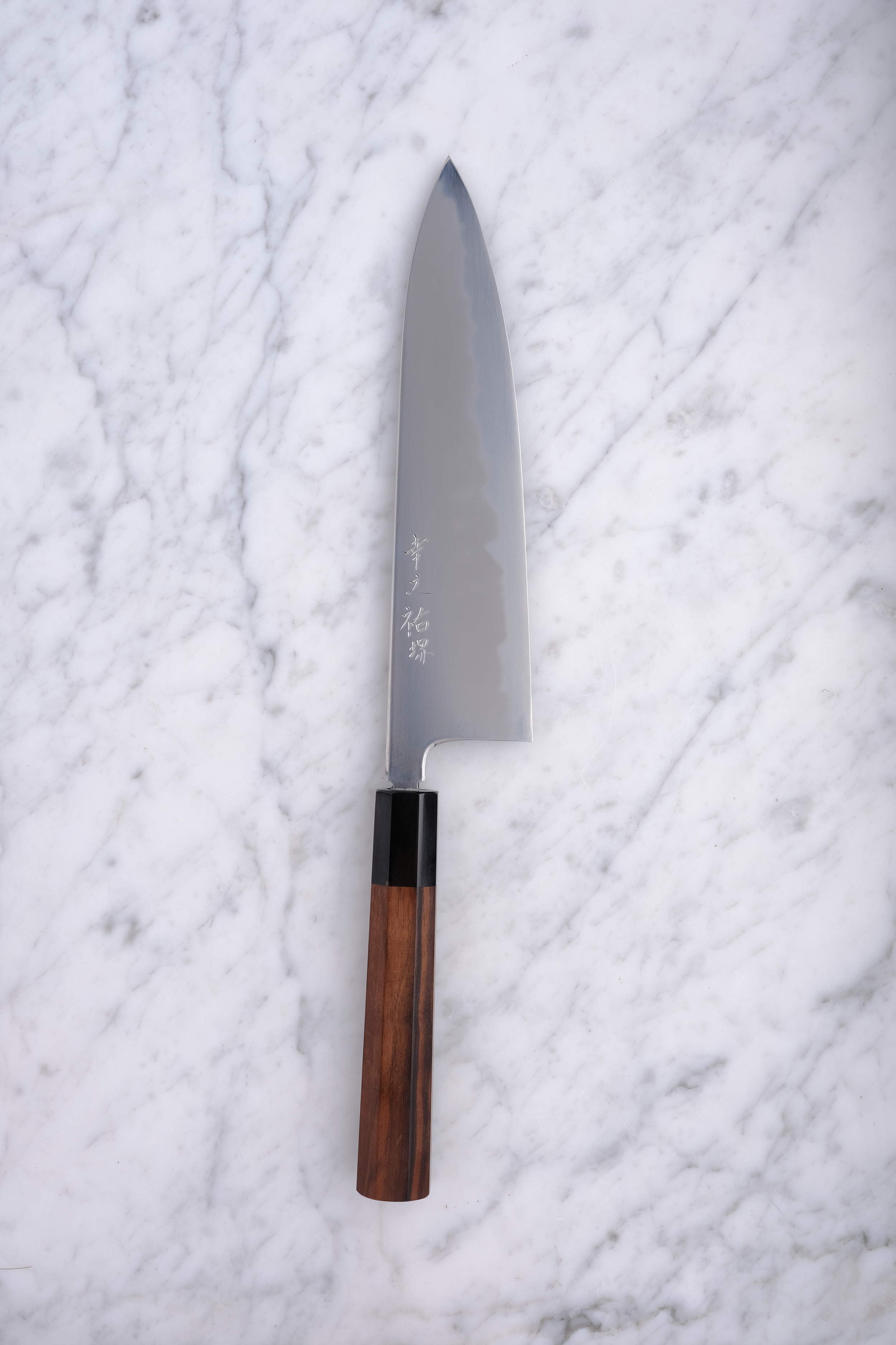 Konosuke BY 225mm Gyuto Shirogami 1 - Ebenholz