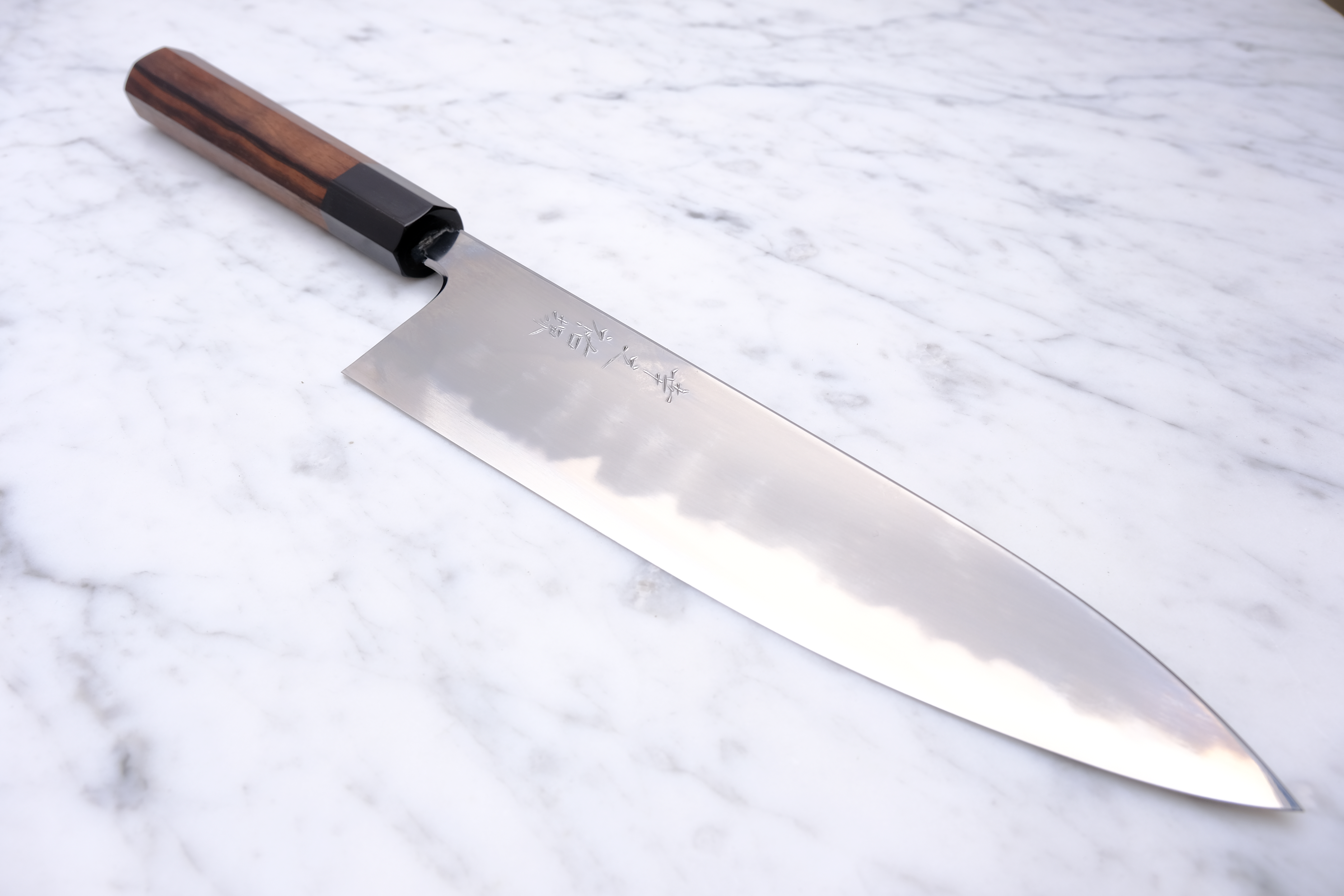 Konosuke BY 225mm Gyuto Shirogami 1 - Ebony