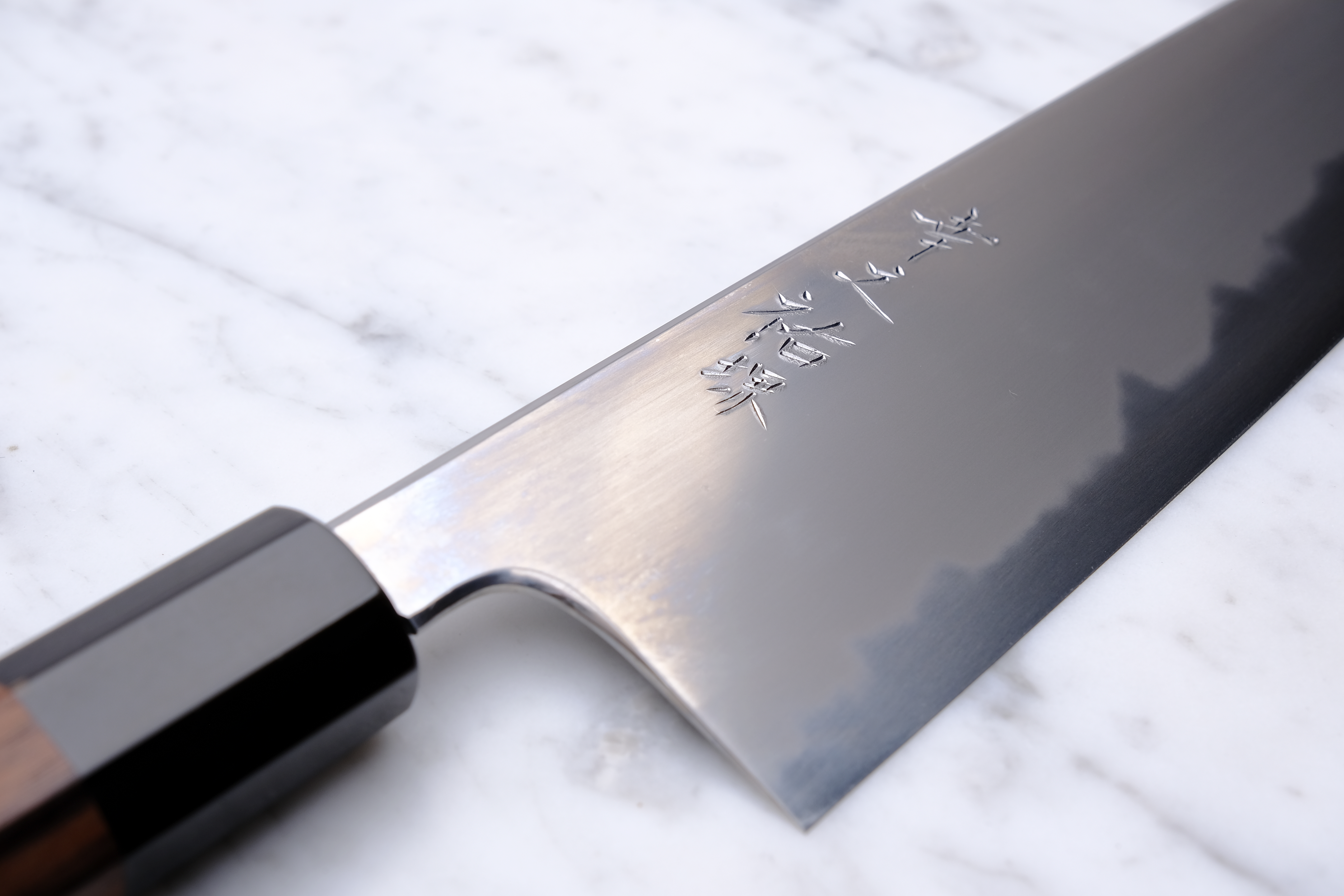 Konosuke BY 225mm Gyuto Shirogami 1 - Ebony