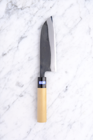 Gihei Hamono Kurouchi 165mm Santoku - Aogami 2