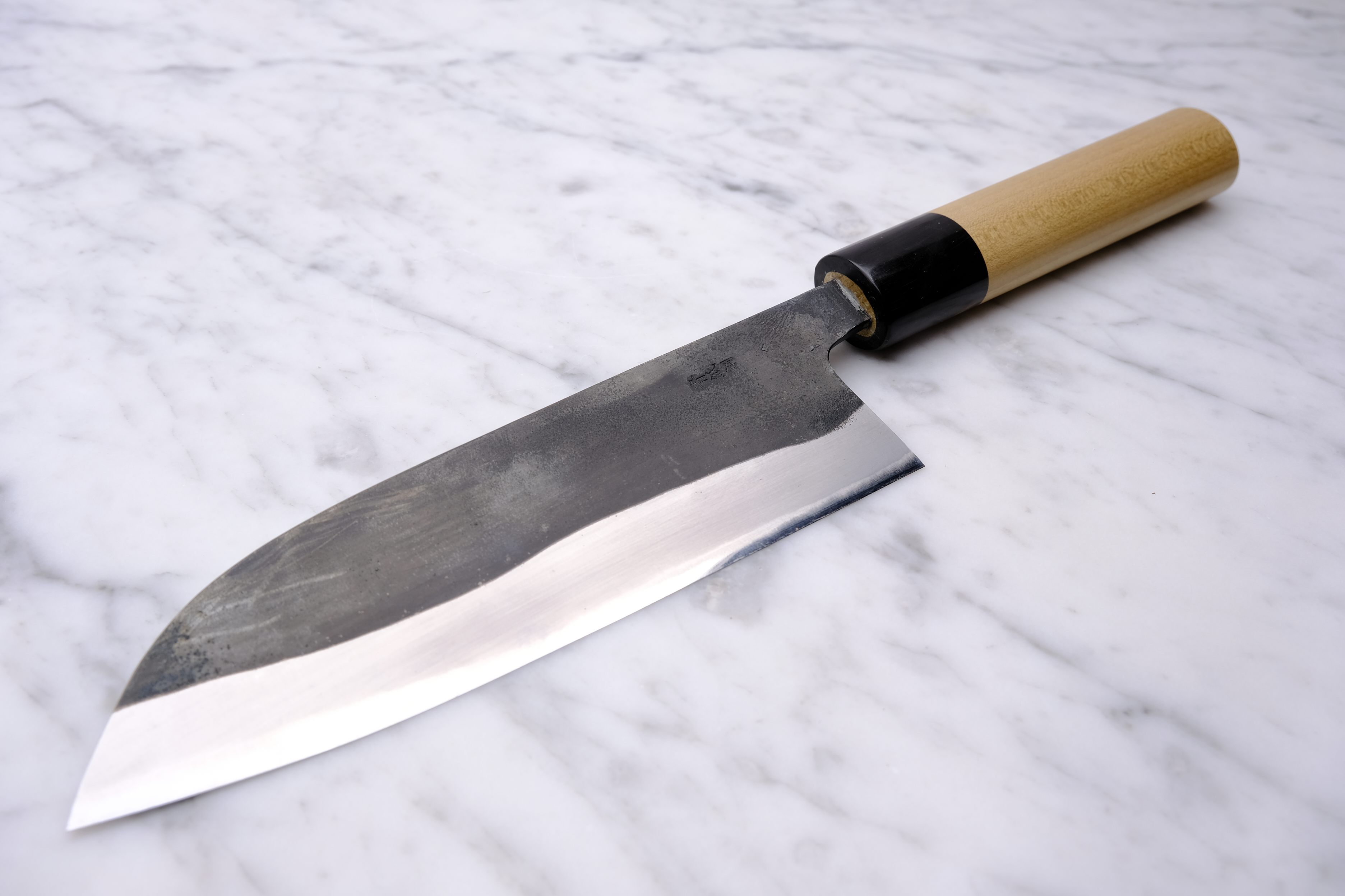 Gihei Hamono Kurouchi 165mm Santoku - Aogami 2