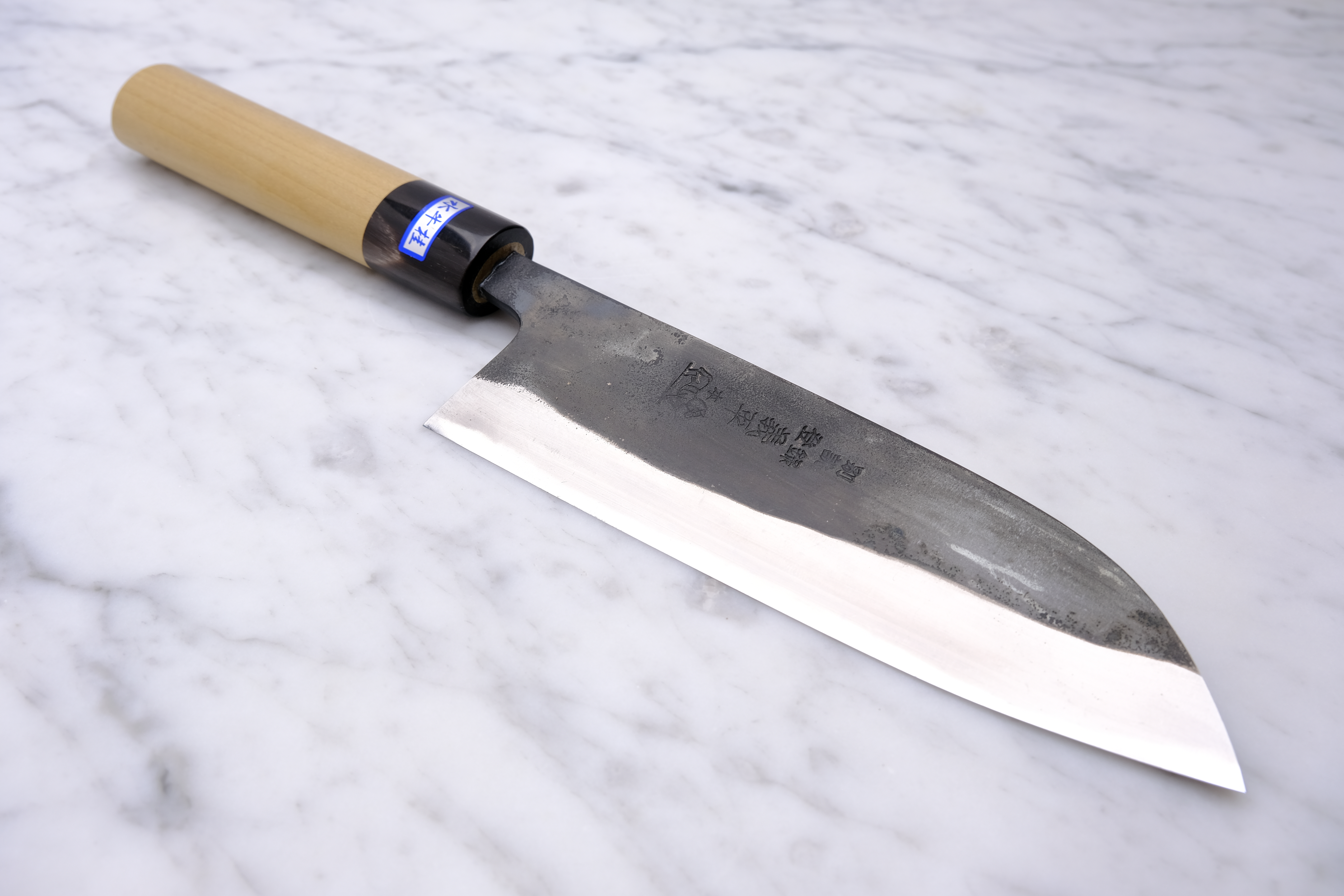 Gihei Hamono Kurouchi 165mm Santoku - Aogami 2