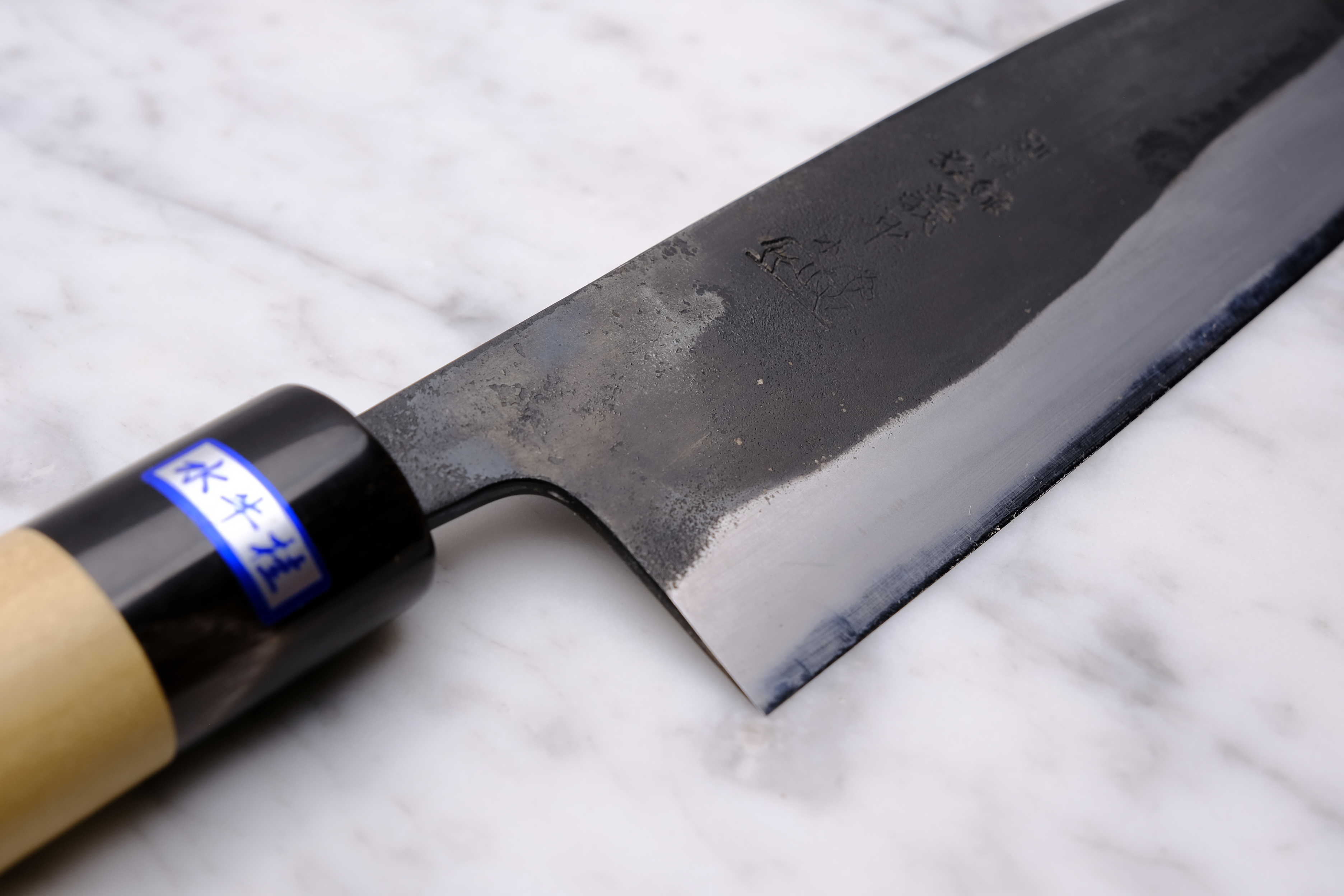 Gihei Hamono Kurouchi 165mm Santoku - Aogami 2