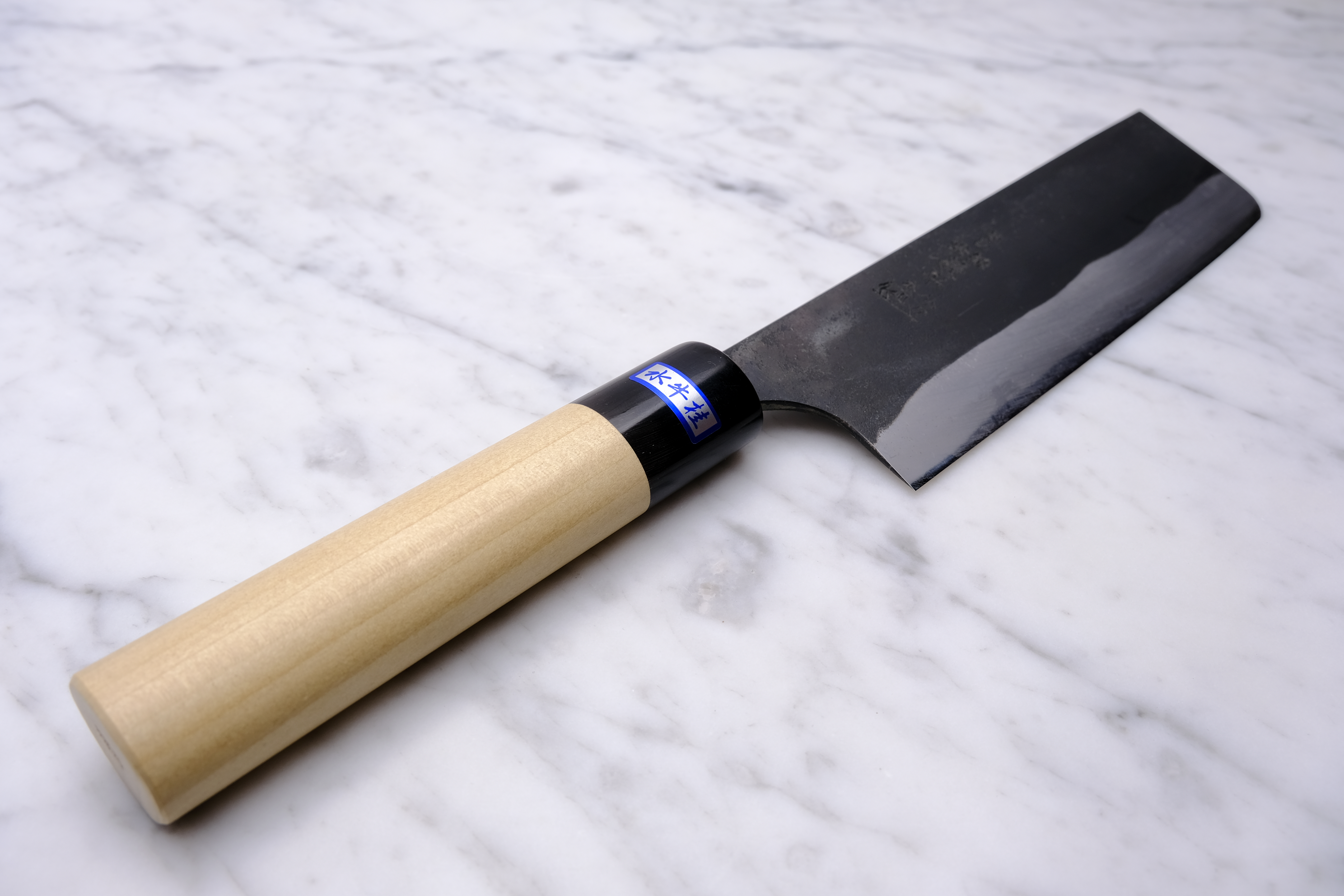 Gihei Hamono Kurouchi 165mm Nakiri - Aogami 2