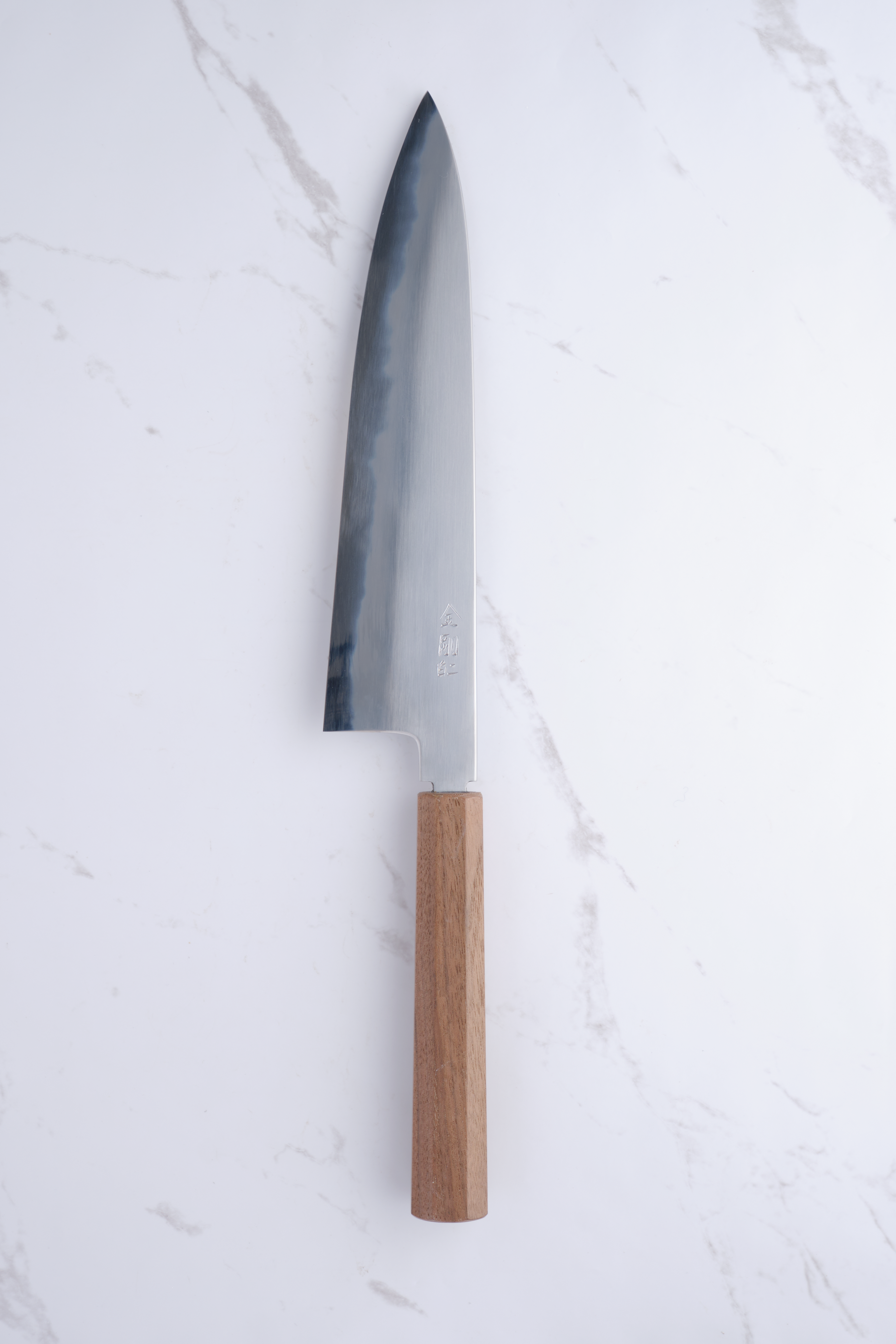 Yamato 'Kon-Gou' 210 mm Gyuto Weiß #2 – Walnuss