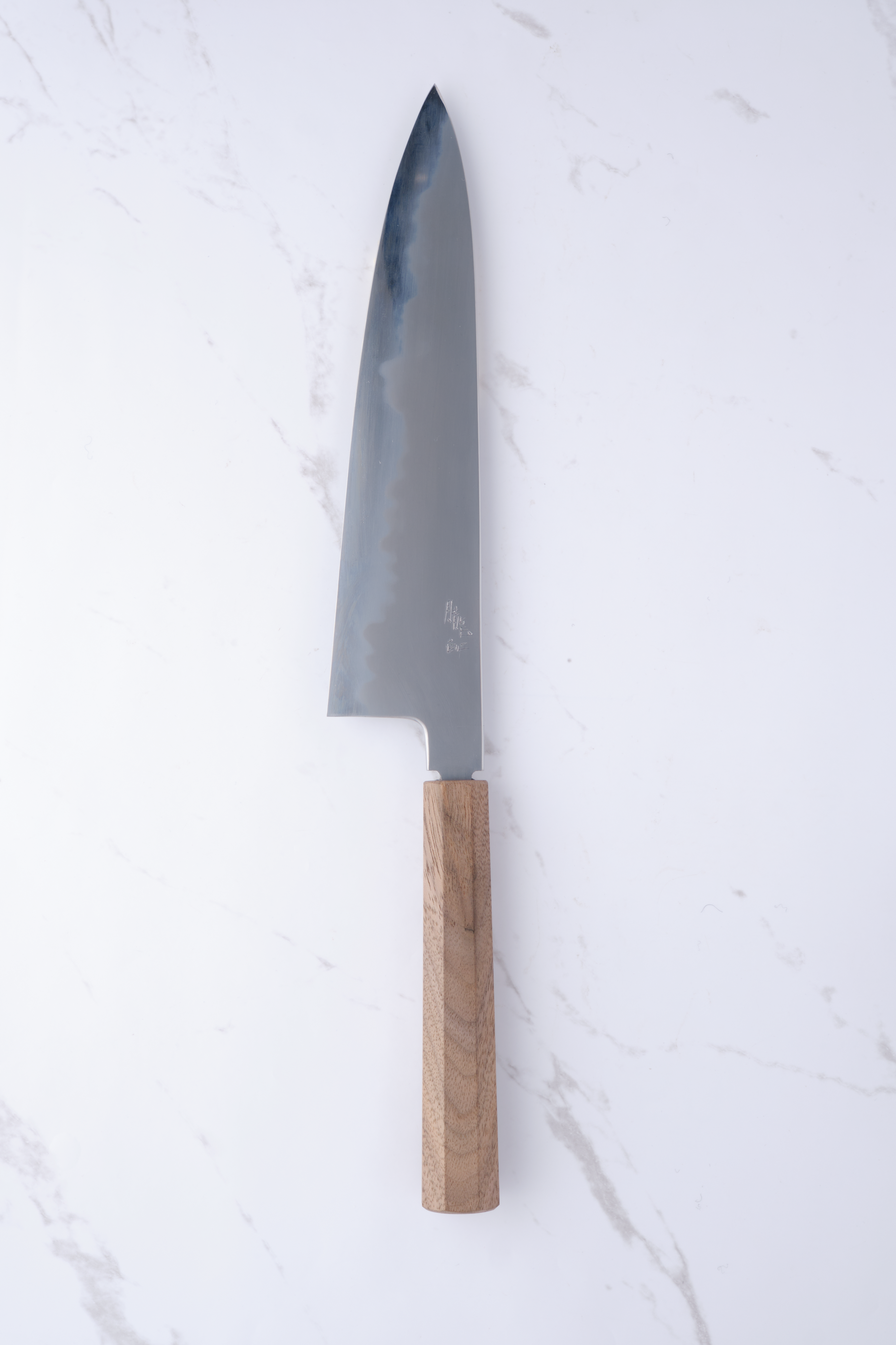 Yamato 'Oboro' 210 mm Gyuto Weiß #2 – Walnuss