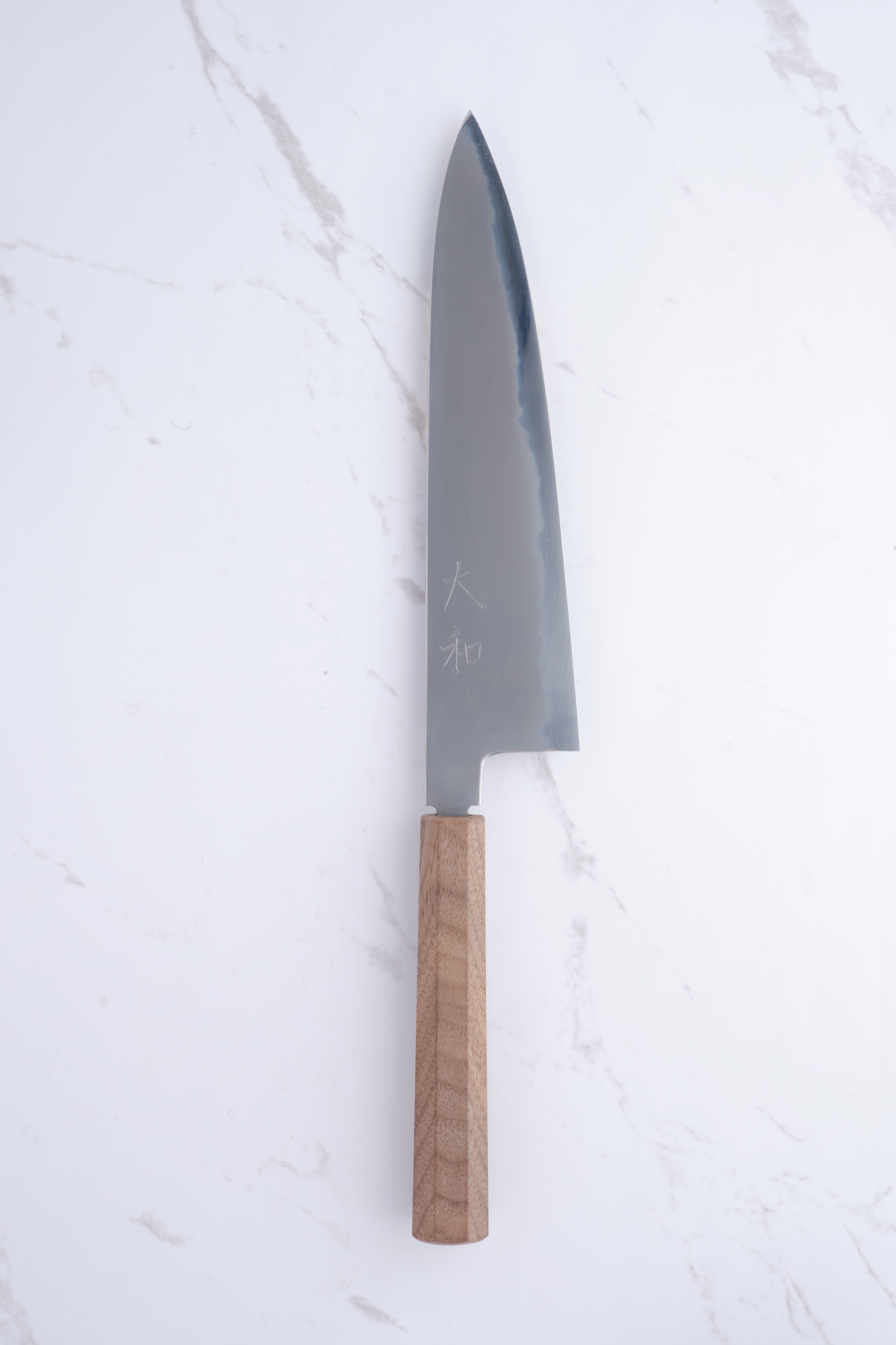 Yamato 'Oboro' 210 mm Gyuto Weiß #2 – Walnuss