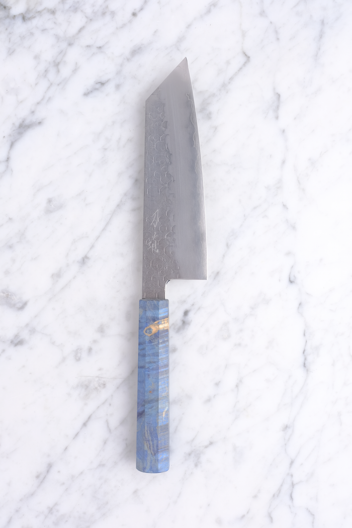 HADO Shiosai SG2 Stabilized Wood Blue - 180 mm Bunka