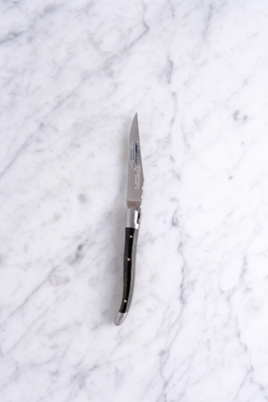 Laguiole Foldekniv 10cm - Stabiliseret Kul Mat