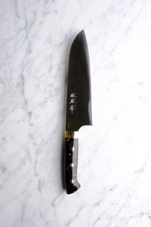 Takeshi Saji Aogami #2 Rainbow Damascus Western Akryl - 180 mm Santoku