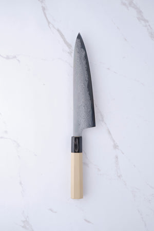 Sakai Kikumori Kikuzuki Uzu Blau 1 Gyuto 210mm.