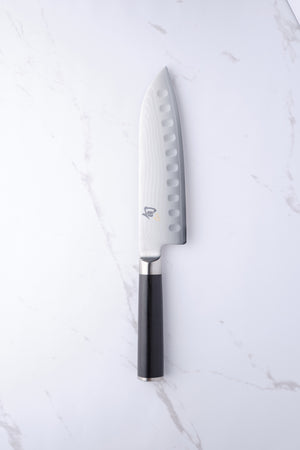 Shun Classic with hollow edge - 180 mm Santoku