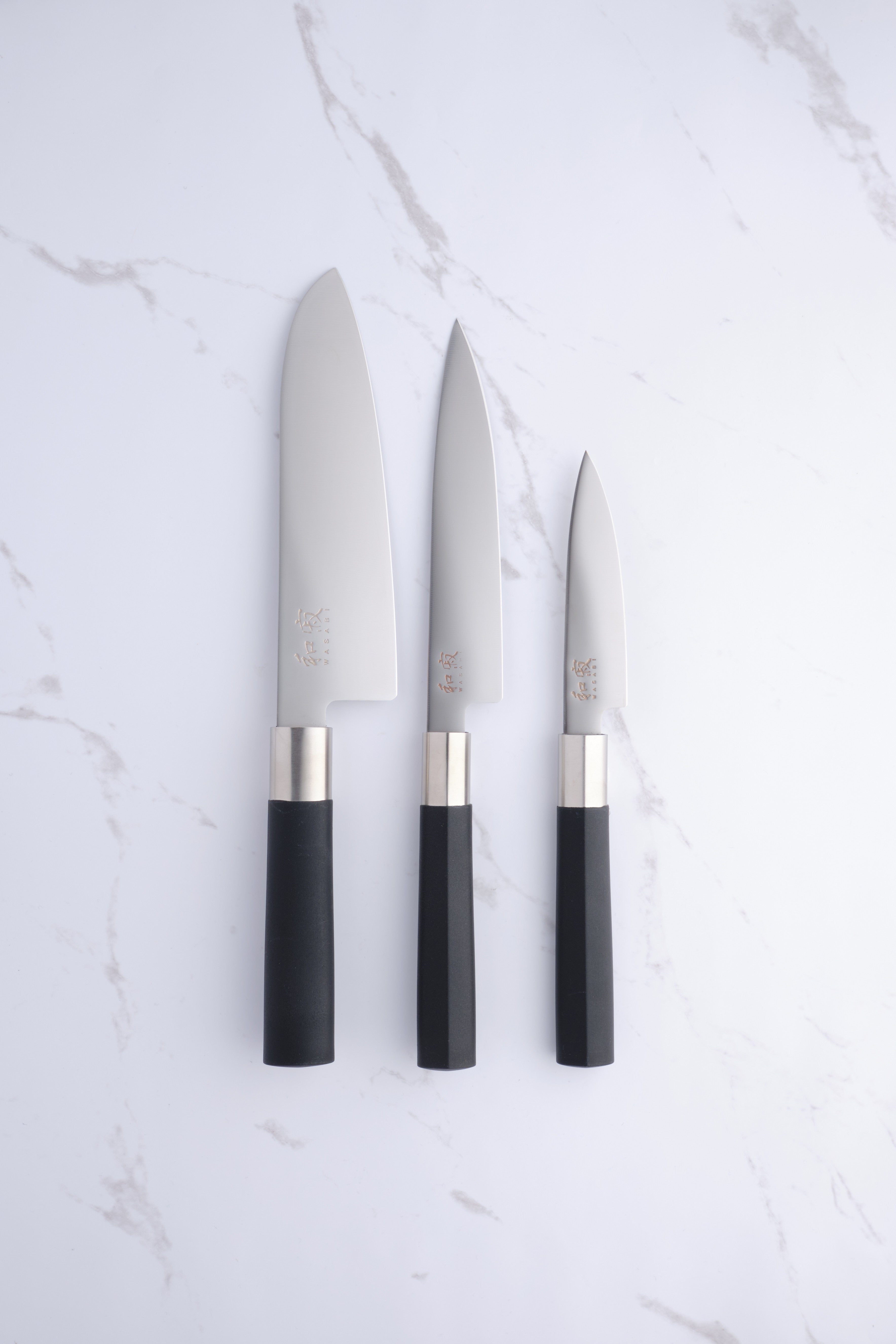 KAI - Wasabi Black Set mit 3 Teilen - Santoku