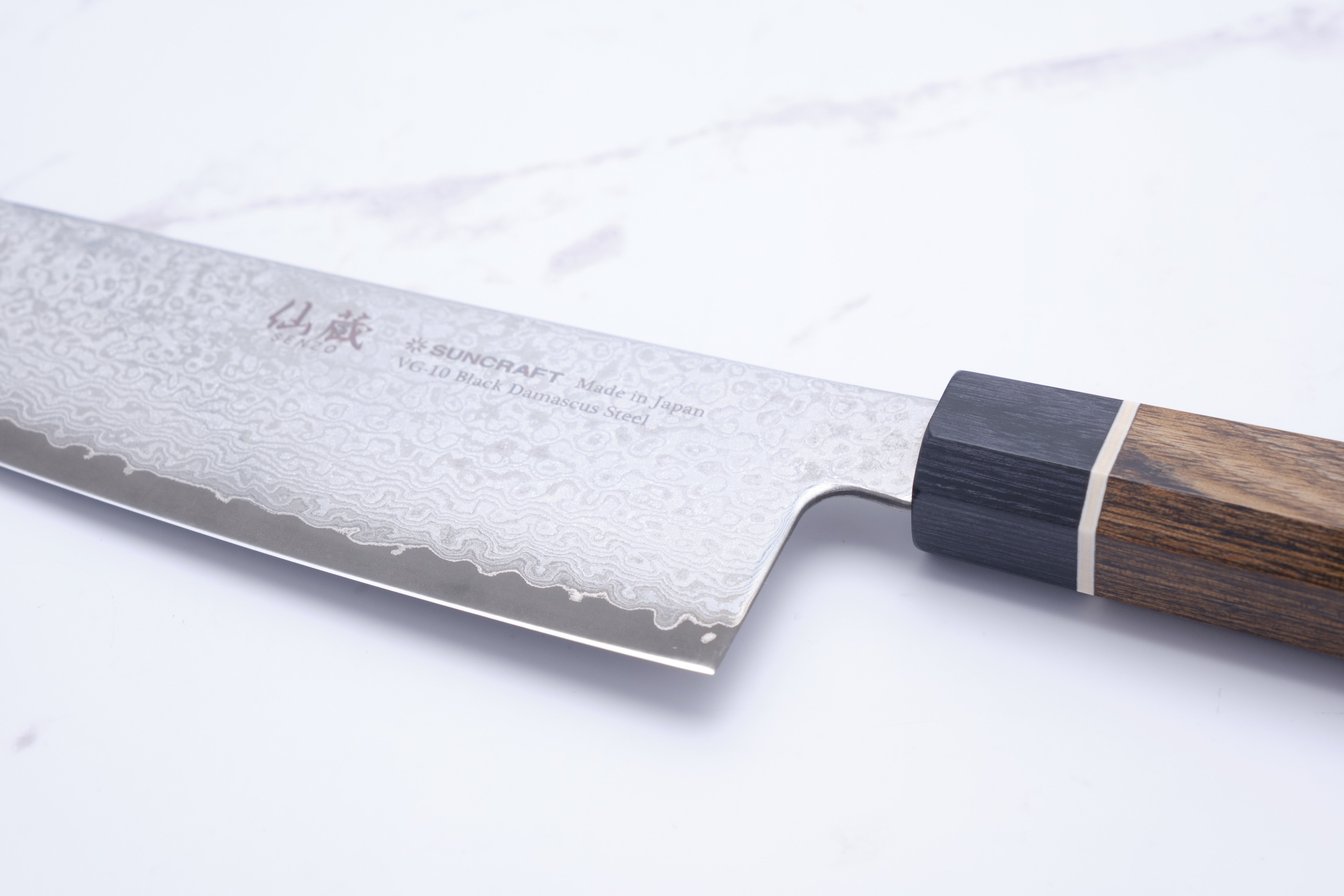Suncraft Black Santoku 167mm
